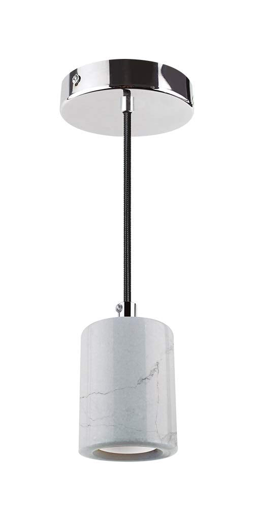 AKSI - LUMINARIO AKSI Linea ANKARA, Lámpara colgante MARMOL BLANCO elegante y de alta calidad con base E27. Incluye kit de instalación y cable ajustable de 1.5 m.