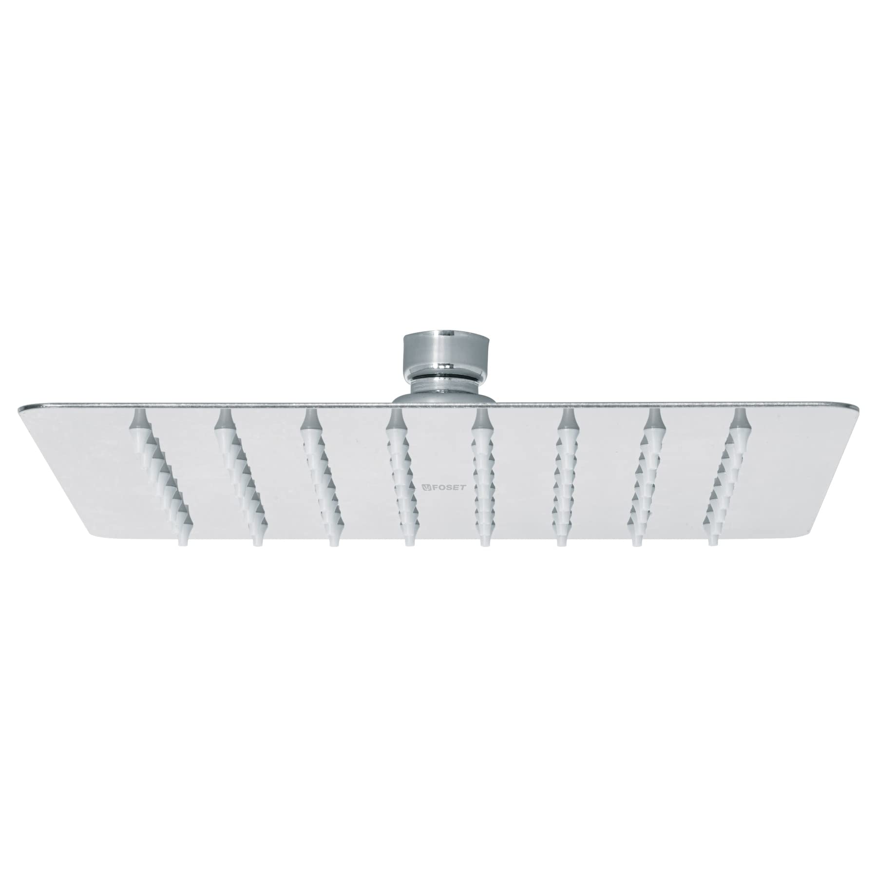 Foset Tubig R-415S, Regadera cuadrada 8″, acero inoxidable, sin brazo, cromo