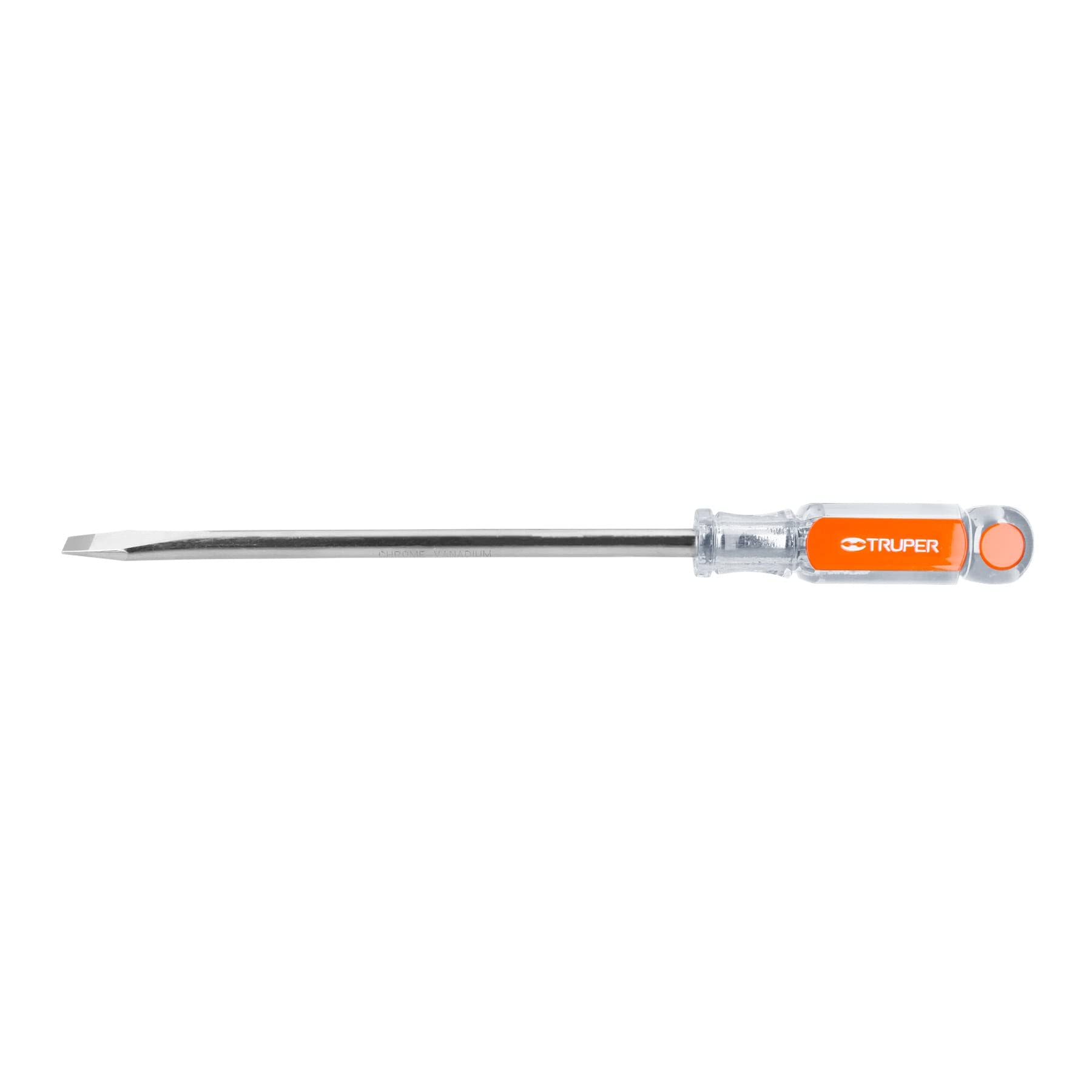 Truper DR-3/8X8, Desarmador plano, mango de acetato, 3/8″ x 8″