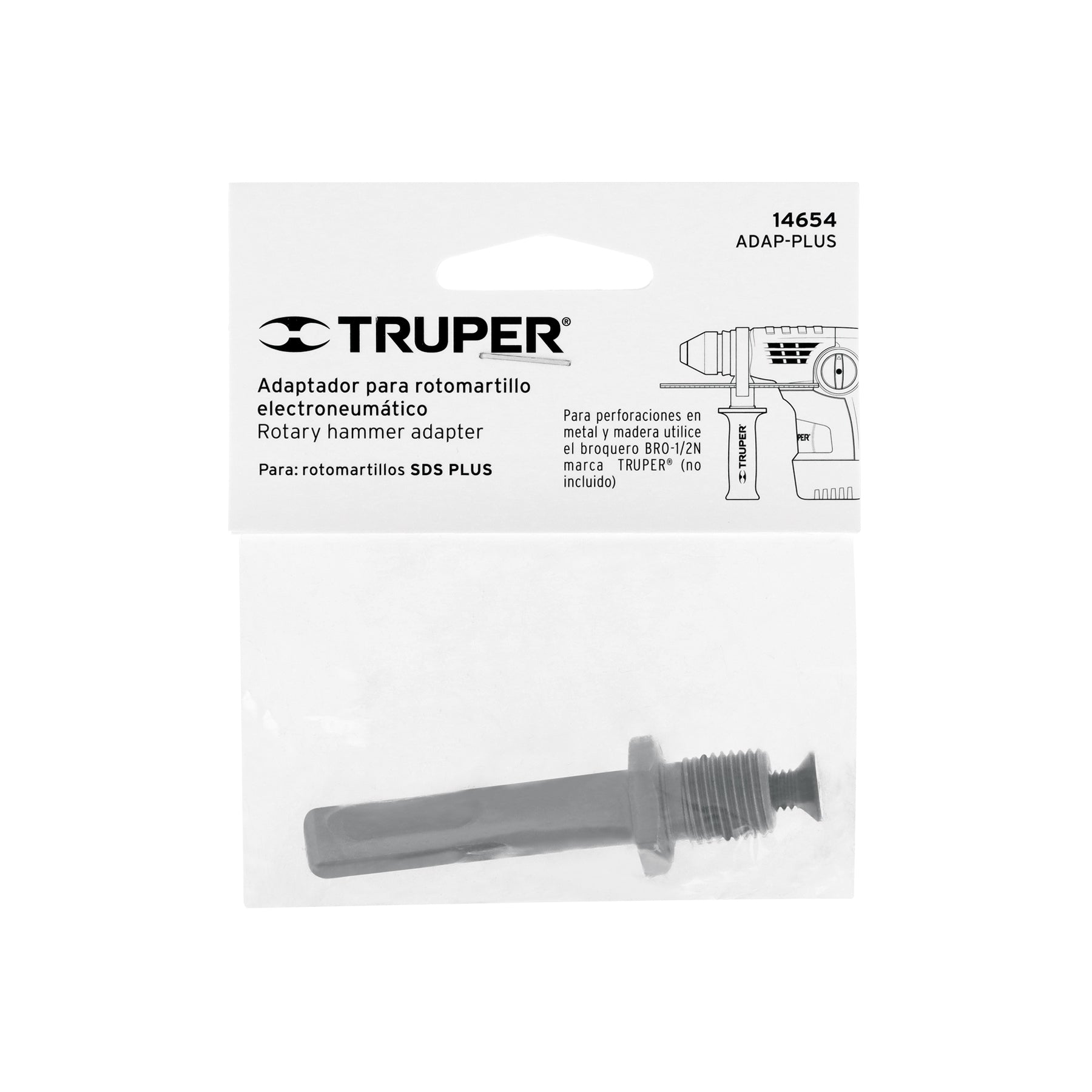 Adaptador para Rotomartillo Truper ADAP-PLUS SDS Plus a Mandril Convencional