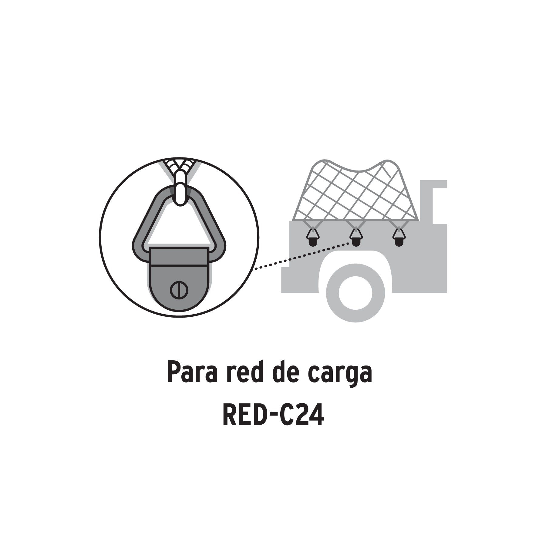 Blíster con 10 anclajes para red de carga camioneta 3.5 Ton ANC-35