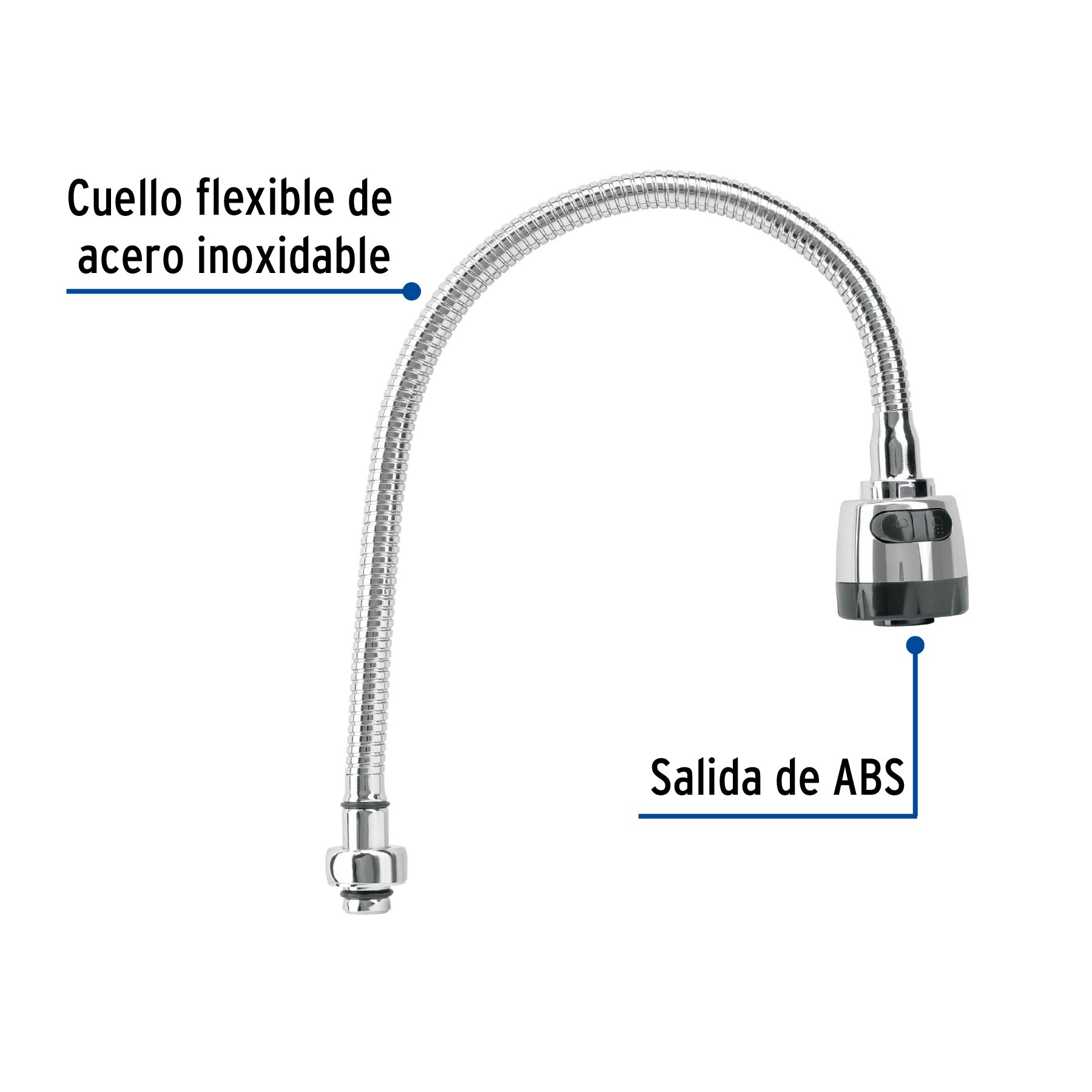 Foset Aqua AQCR-81, Cuello flexible de repuesto para fregadero - Carzamo.com