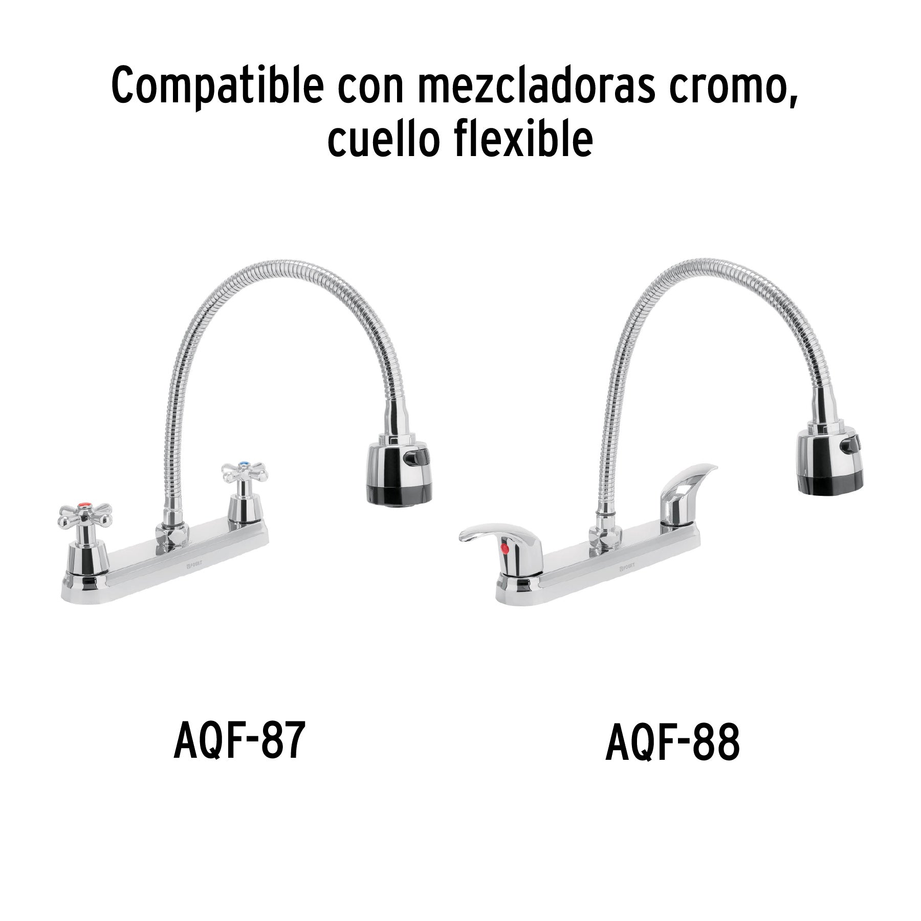 Foset Aqua AQCR-81, Cuello flexible de repuesto para fregadero - Carzamo.com