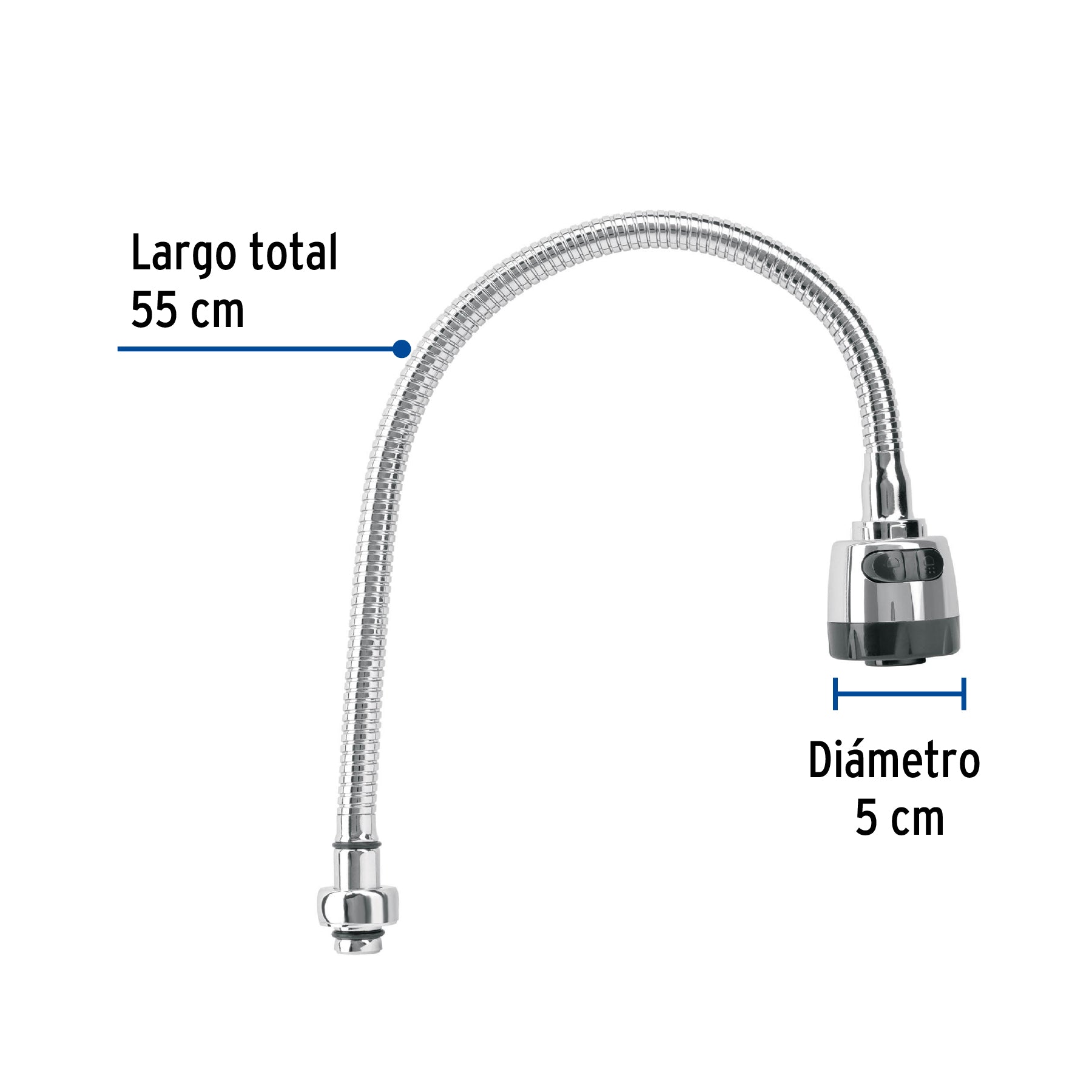 Foset Aqua AQCR-81, Cuello flexible de repuesto para fregadero - Carzamo.com