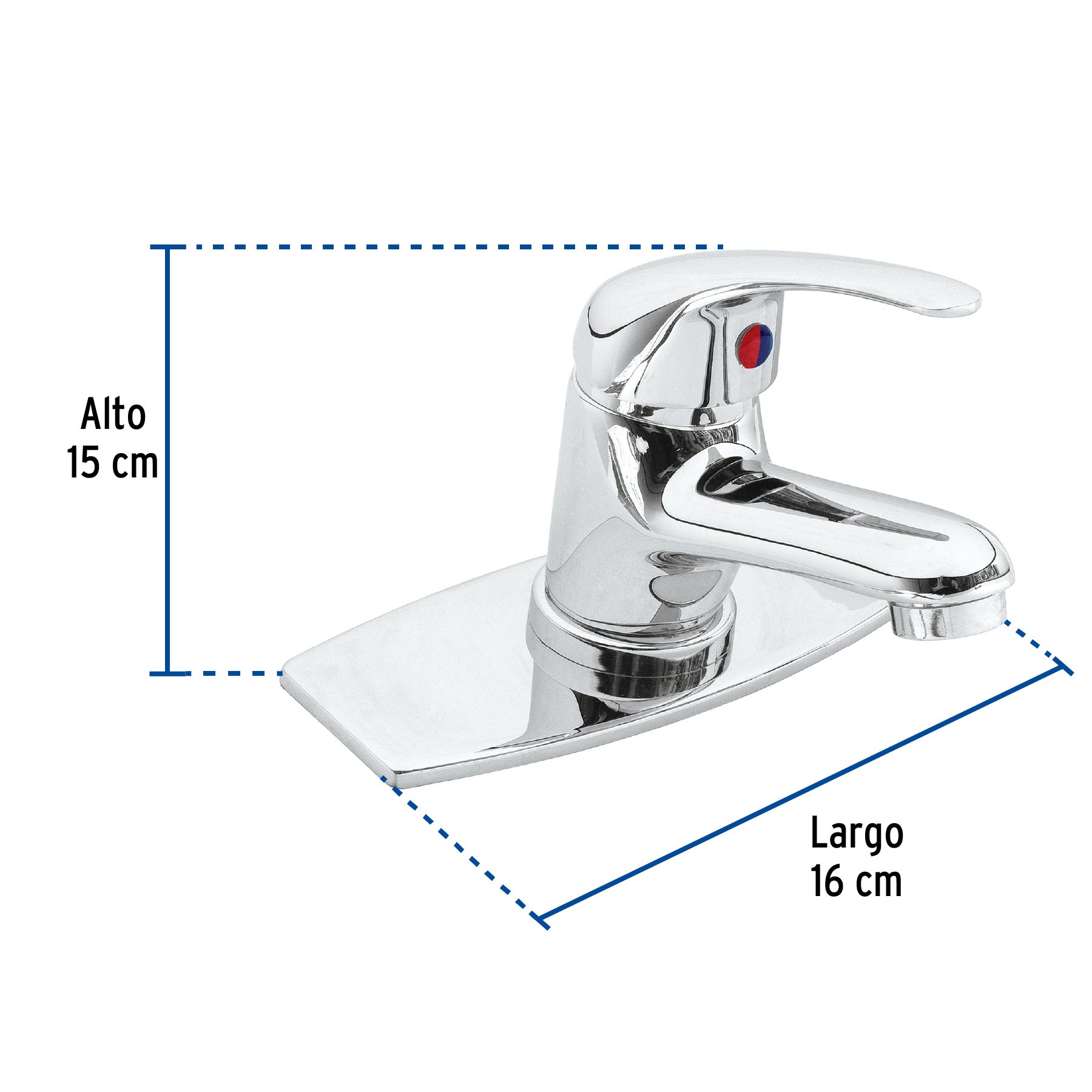 Monomando Aqua Foset AQM-42 para lavabo, acabado cromo, elegante y funcional