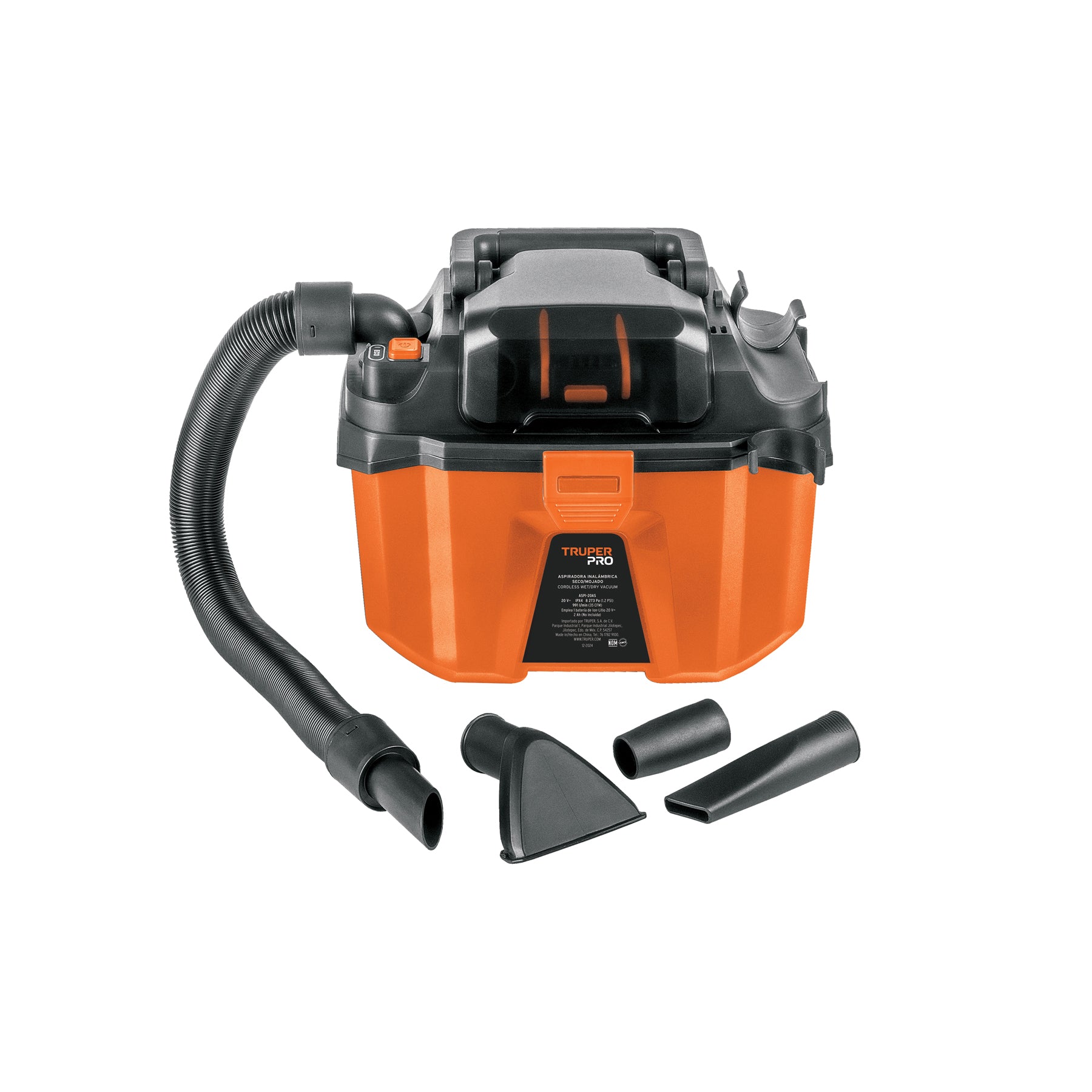 Aspiradora 20V, sin accesorios, TRUPER PRO ASPI-20AS