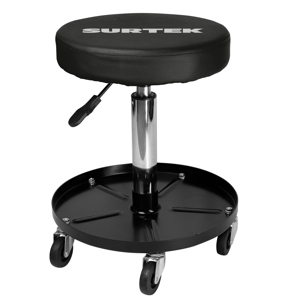 Banco para mecánico giratorio acolchonado color negro, 60 cm Surtek
