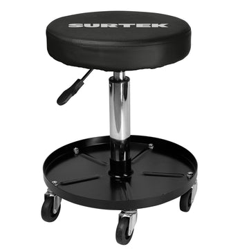 Banco para mecánico giratorio acolchonado color negro, 60 cm Surtek