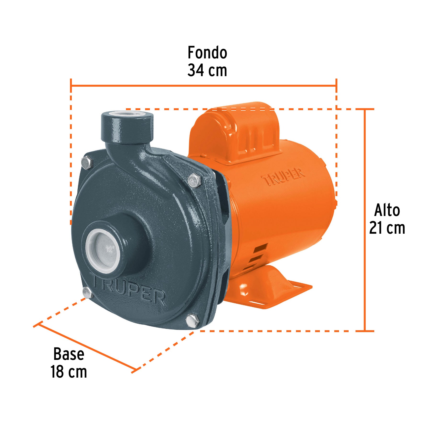 Truper BOAC-1A, Bomba centrífuga para agua de 1 HP - Carzamo.com