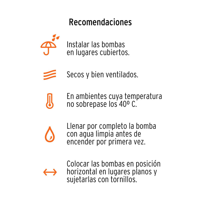 Truper BOAP-1/2A2, Bomba Eléctrica Periférica para Agua 1/2 Hp uso agrícola - Carzamo.com