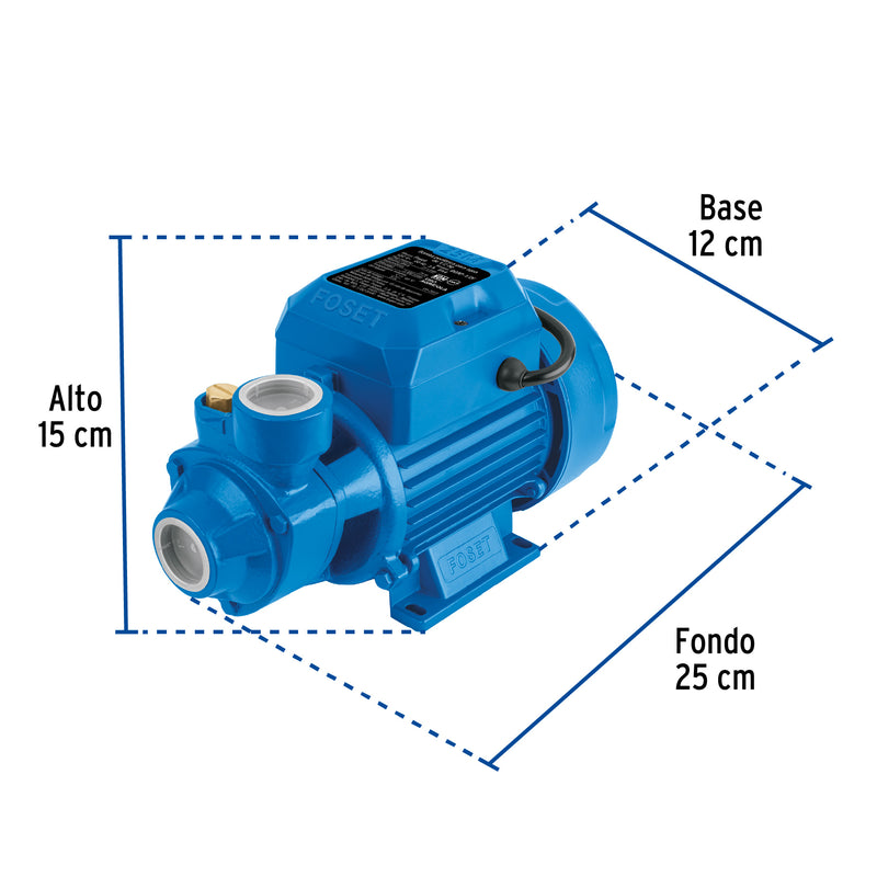 Foset BOAP-1/2F, Bomba eléctrica periférica para agua 1/2 HP uso agrícola - Carzamo.com