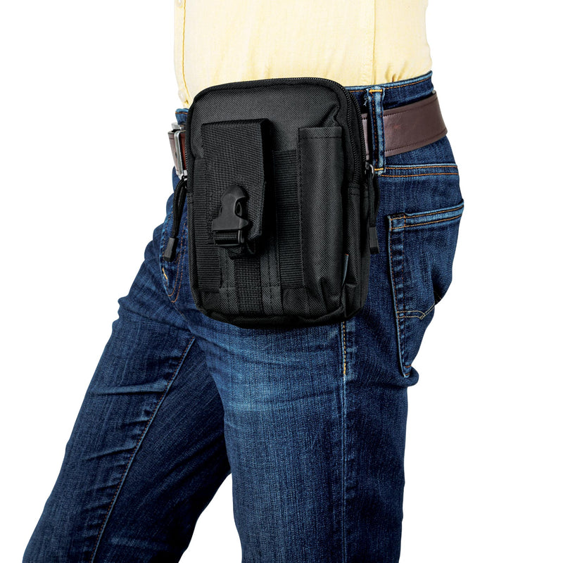 Bolso táctico negro para cinturón, Truper - Carzamo.com