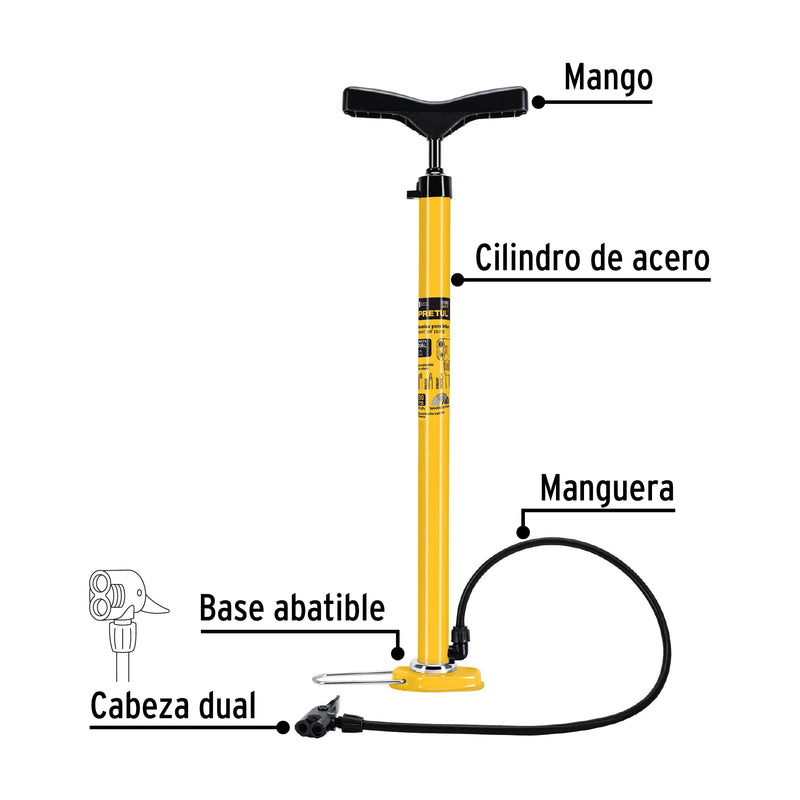 Pretul BOM-P, Bomba para inflar de 23″, cuerpo de acero - Carzamo.com