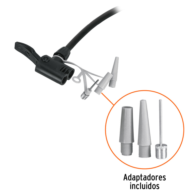 Bomba manual para inflar, 100 PSI, TRUPER - Carzamo.com