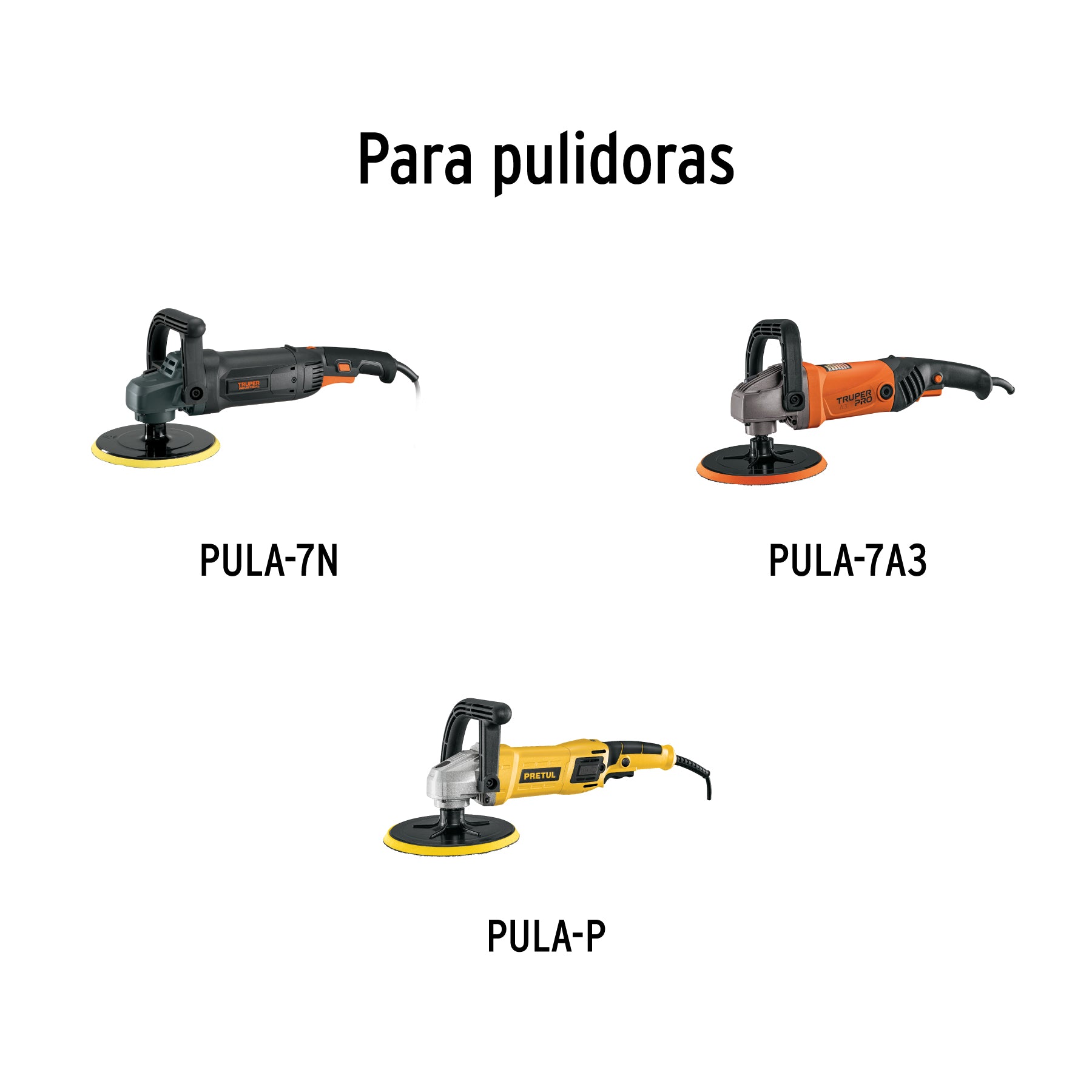 Borla de Lana para Pulir TRUPER BOR-PULA-7N 7" Hook and Loop para Pulidora