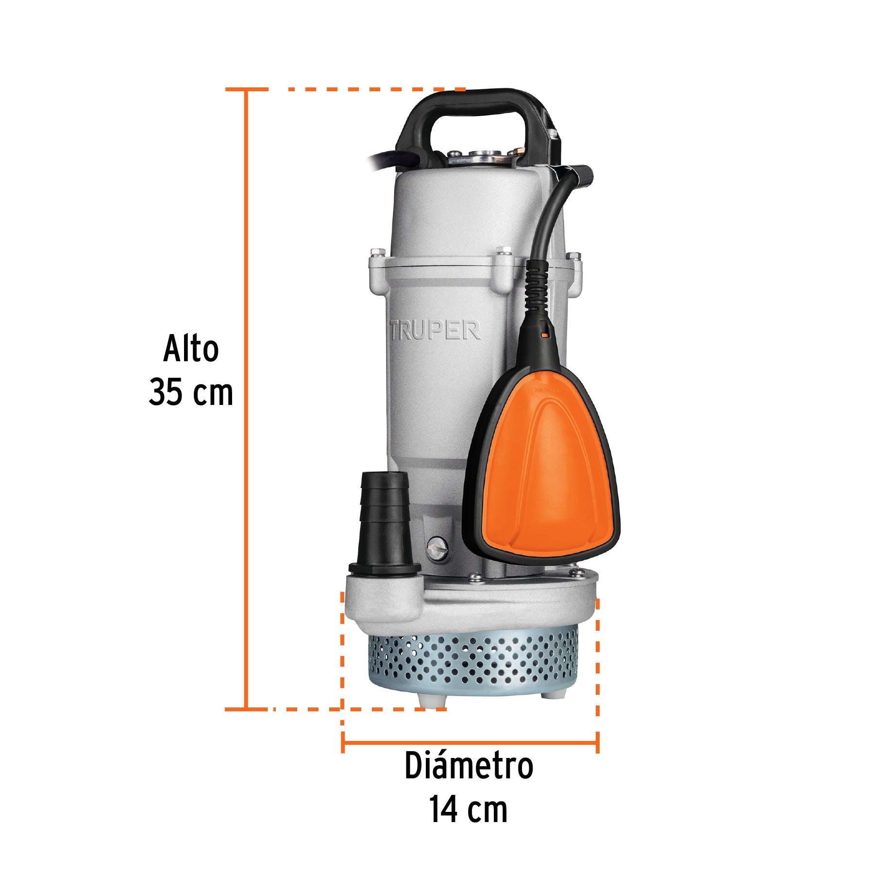 Truper BOS-1/2LPX, Bomba sumergible metálica para agua limpia uso rudo 1/2 HP - Carzamo.com