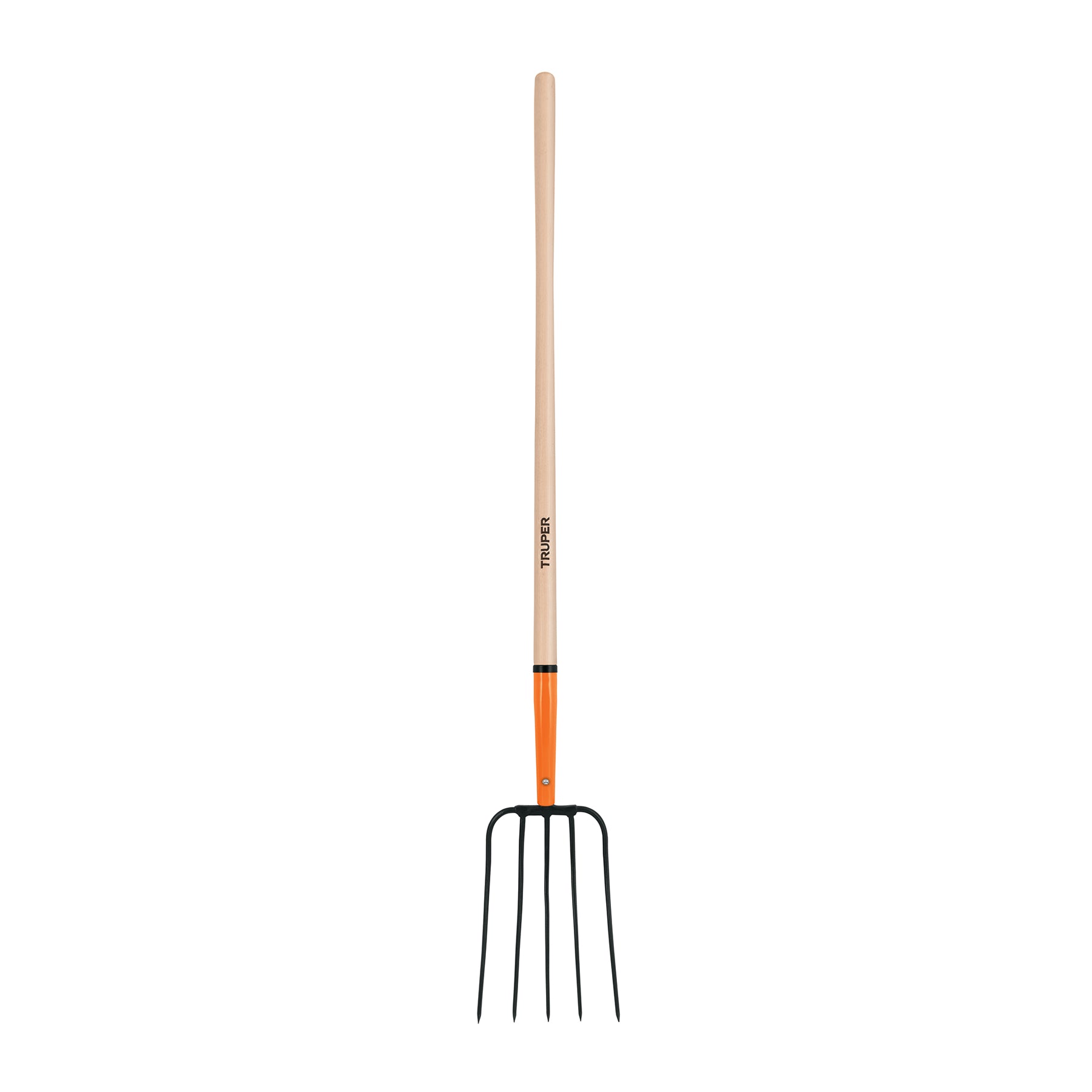 Truper BPJ-5, Bieldo para paja, 5 dientes, mango 48″