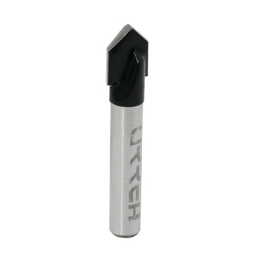 Broca para router de acero corte en "V" 3/8" zanco de 1/4" Urrea