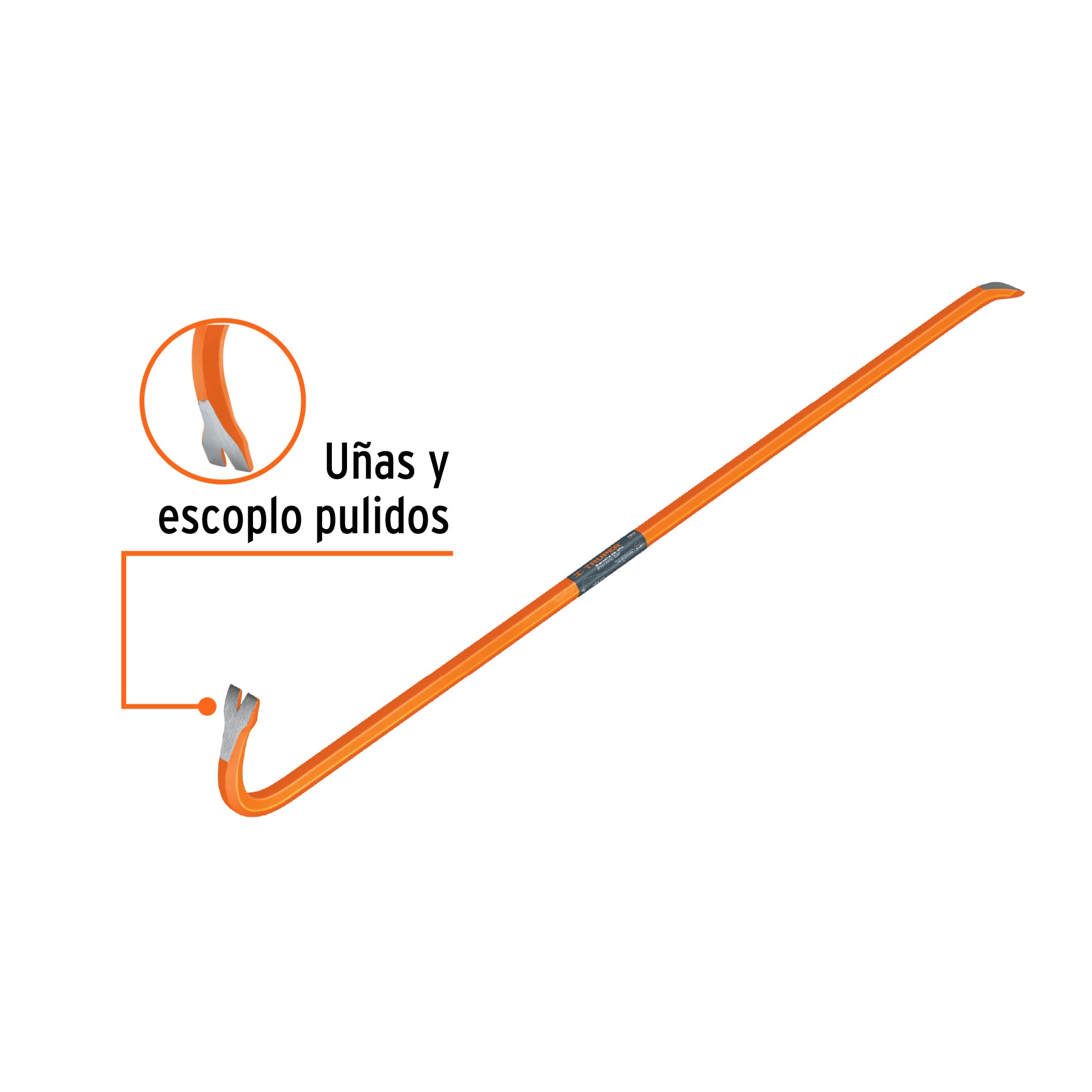 Truper BU-105, Barreta de uña, Fabricada en acero de 3/4″ x 105 cm