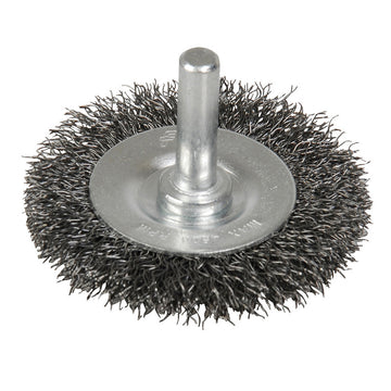 Carda copa ondulada alambre fino 2" x 0.17 mm con zanco 1/4" Foy