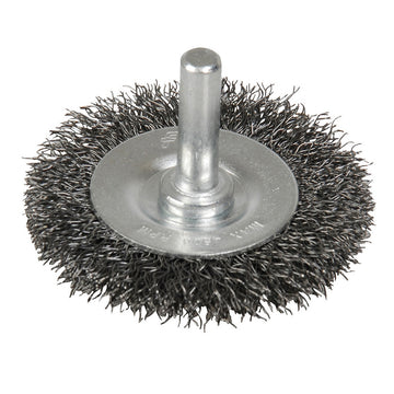 Carda copa ondulada alambre fino 2" x 0.17 mm con zanco 1/4" Foy