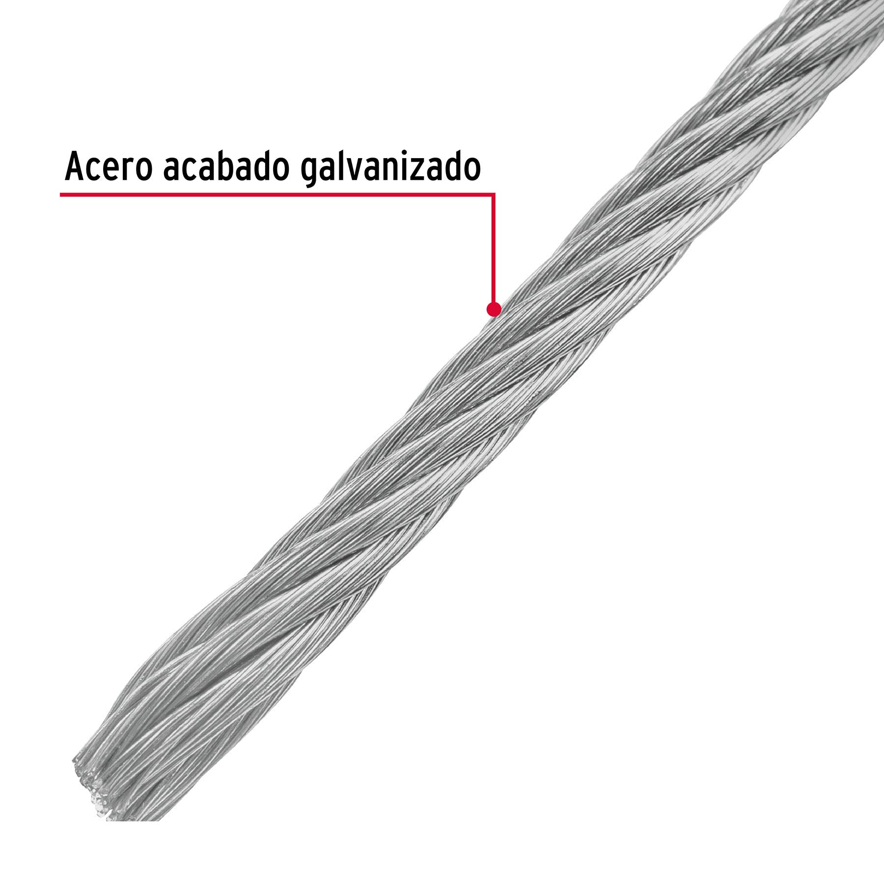 Fiero CAB-1/8F, Cable flexible de acero 1/8″, 7X19, 75 m