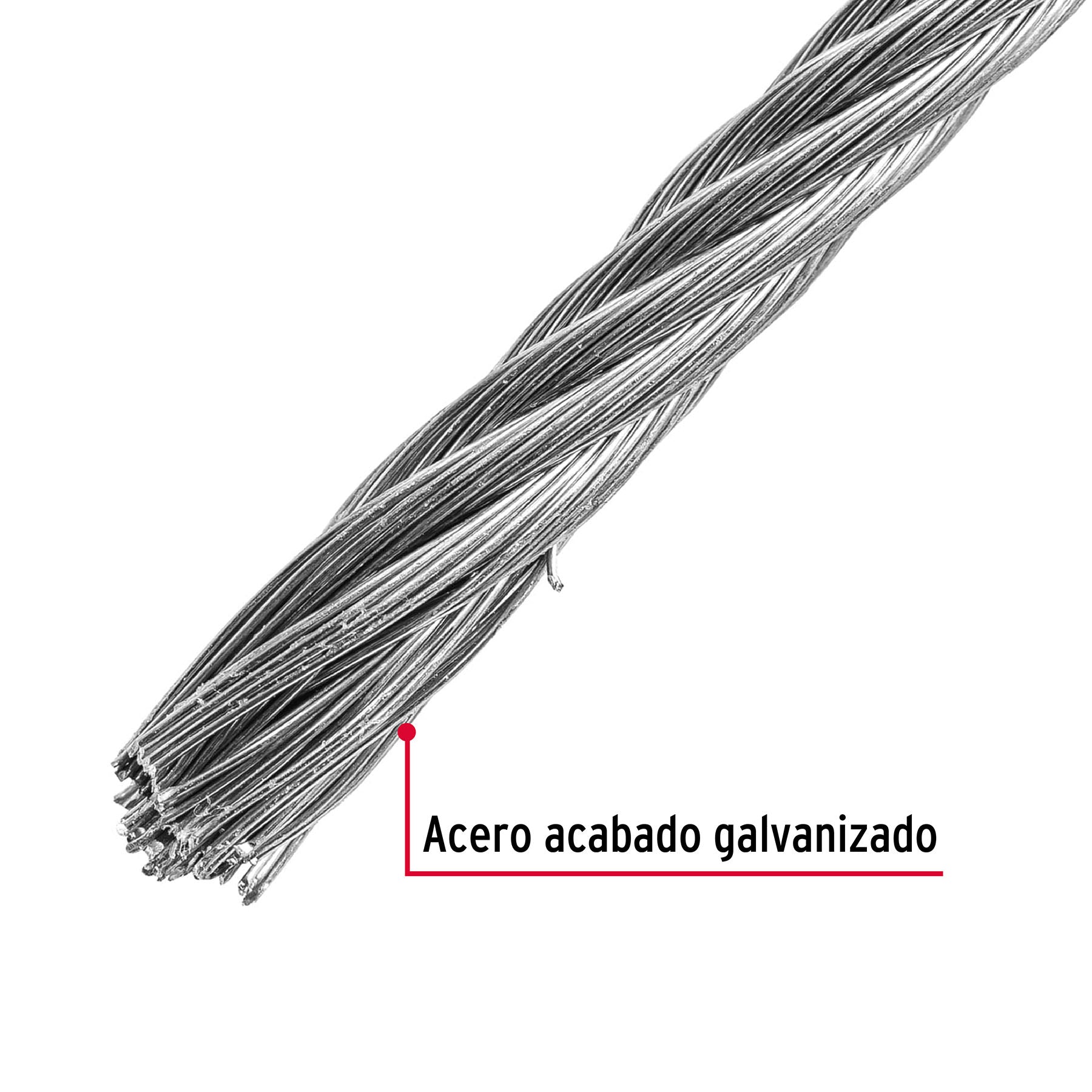 Fiero CAB-3/16F, Cable flexible de acero 3/16″, 7X19, 75 m