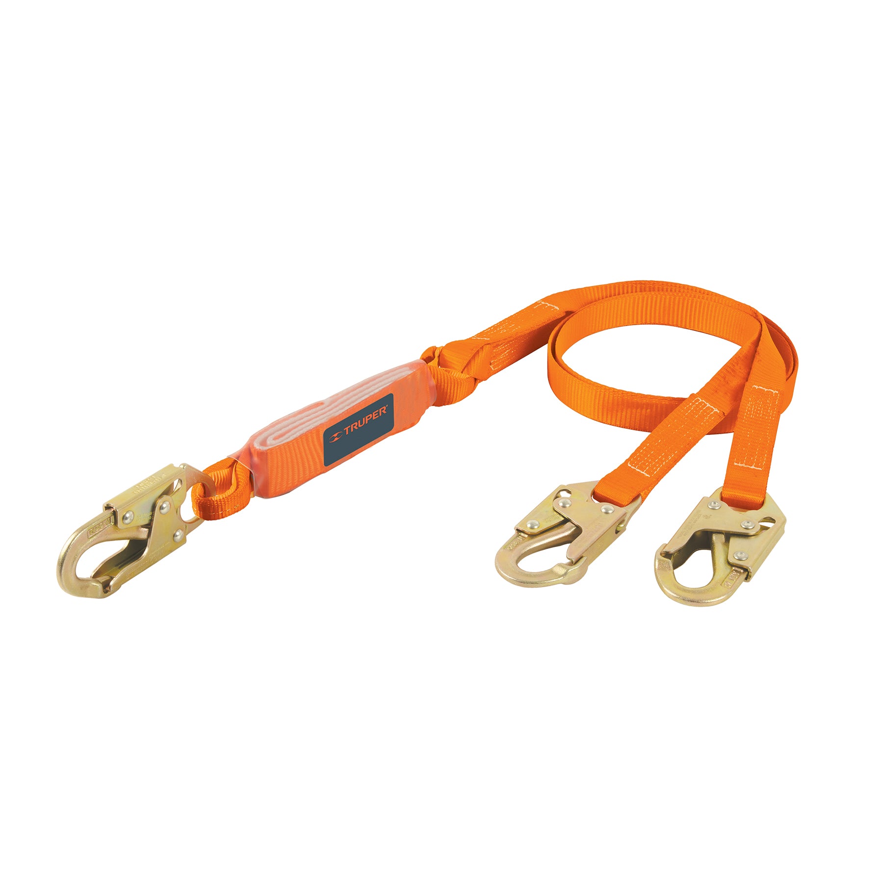 Truper CAB-5433-18-A Línea de vida doble gancho con absorbedor de impacto, ANSI, color, pack of/paquete de 1