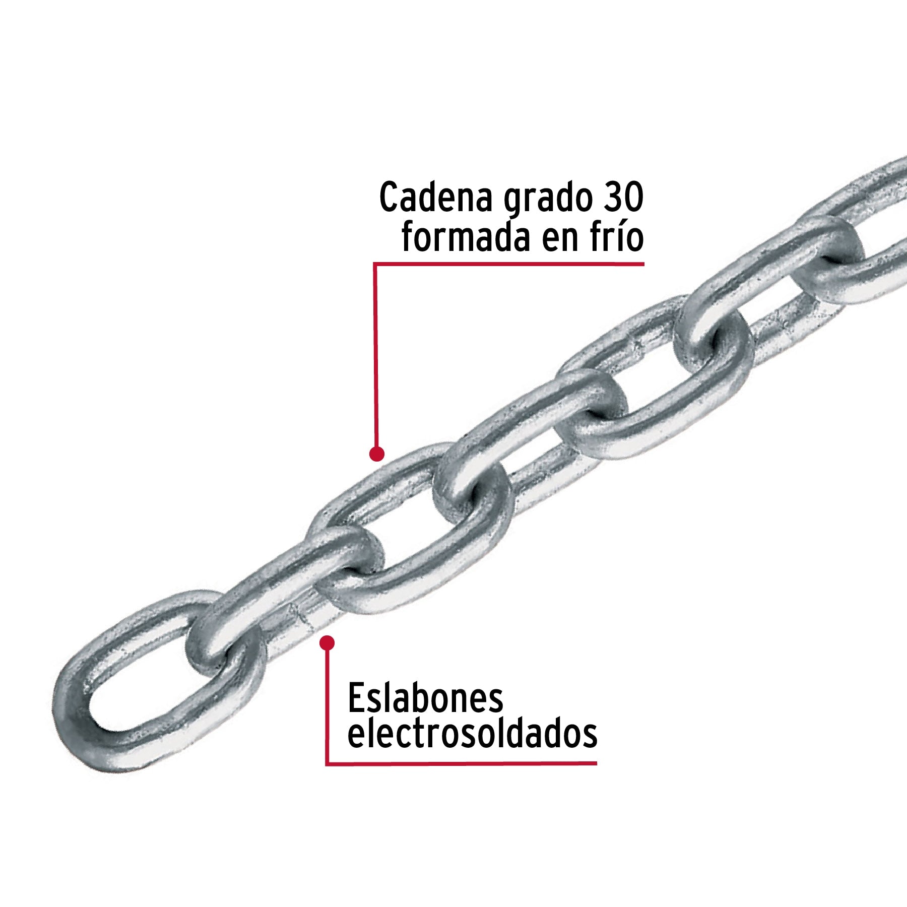 Fiero CAGA-1/8 Cadena Galvanizada de 1/8″