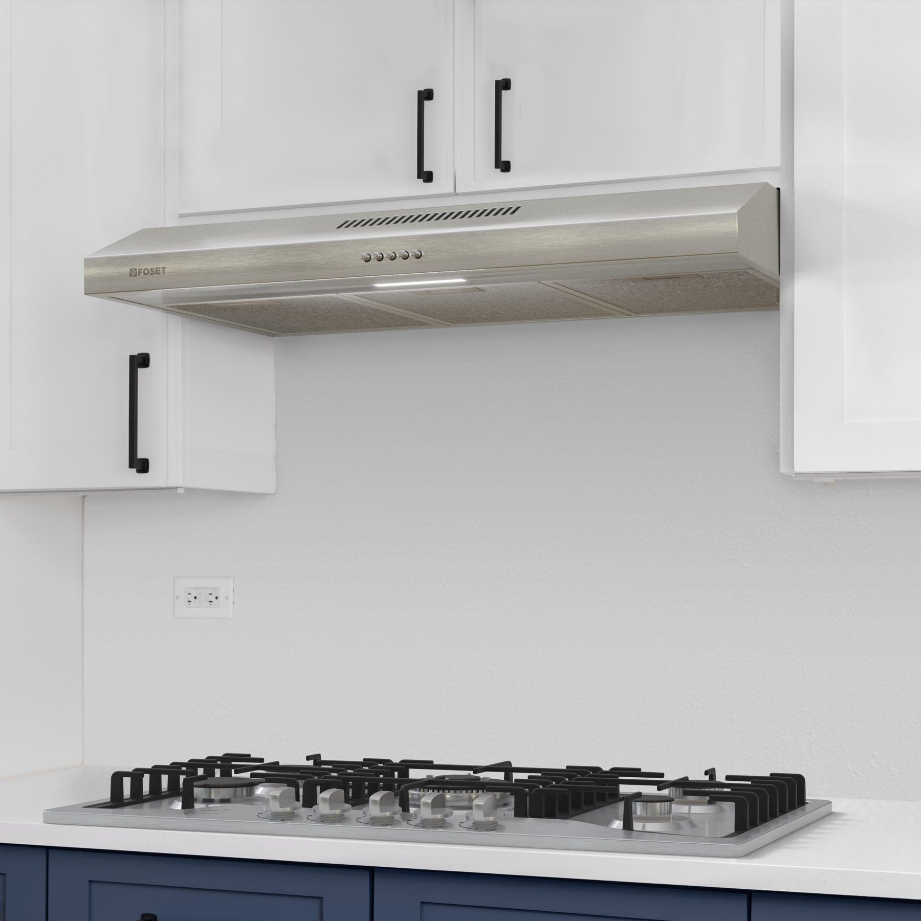 Foset CAME-80, Campana extractora de pared 80 cm acero inoxidable