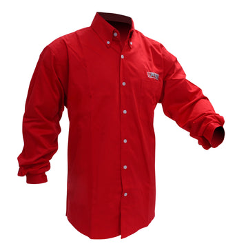 Camisa de manga larga para caballero color rojo talla M Urrea