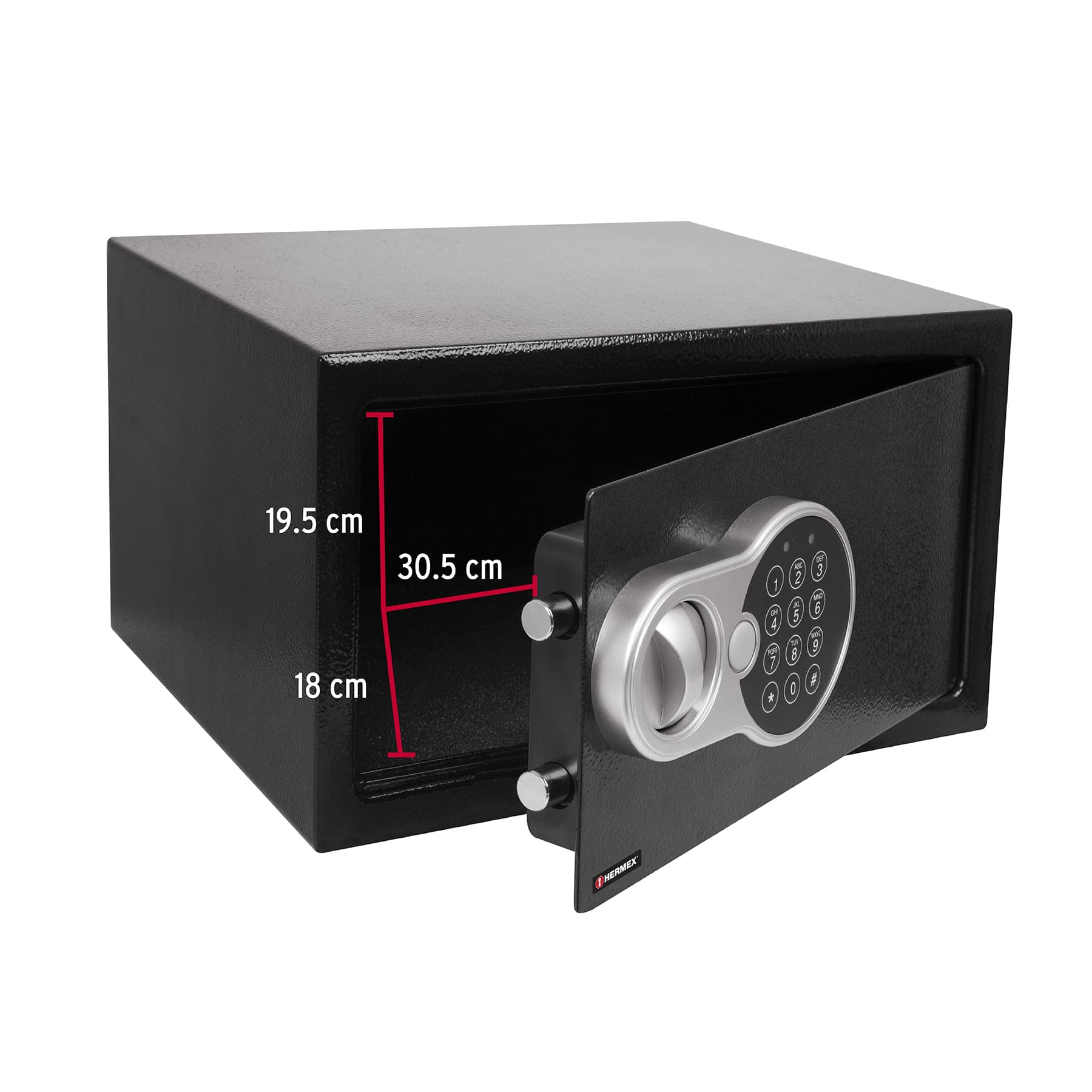 Caja de seguridad electrónica, chica, HERMEX CASE-31