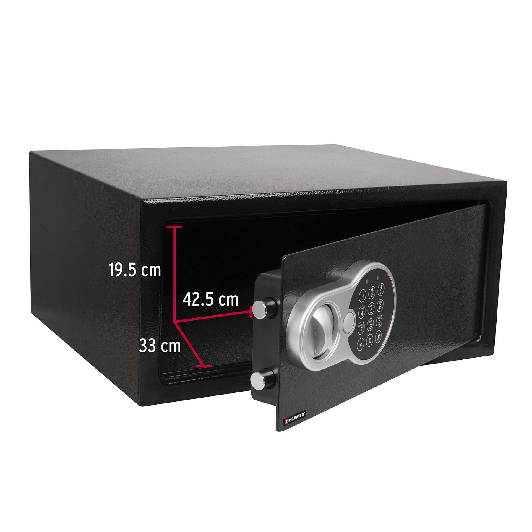 Caja de seguridad electrónica, Laptop, HERMEX CASE-43