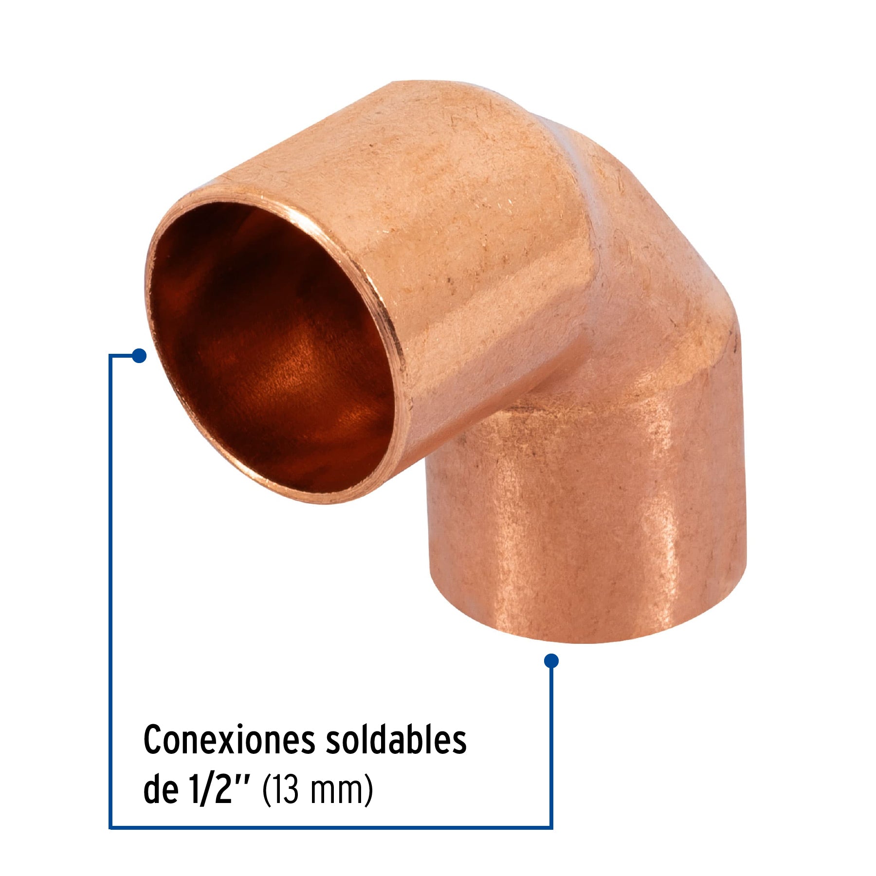 Foset CC-561, Codo 90° de 1/2″, cobre a cobre
