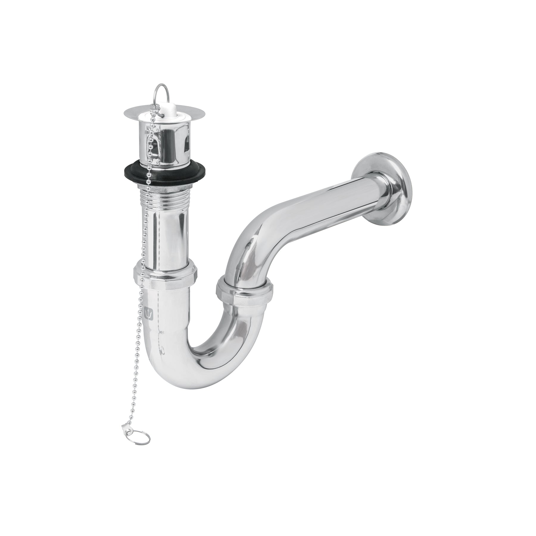 Foset CE-207, Céspol p/lavabo latón c/contra, tapón y cadena, cromo, 1-1/4″