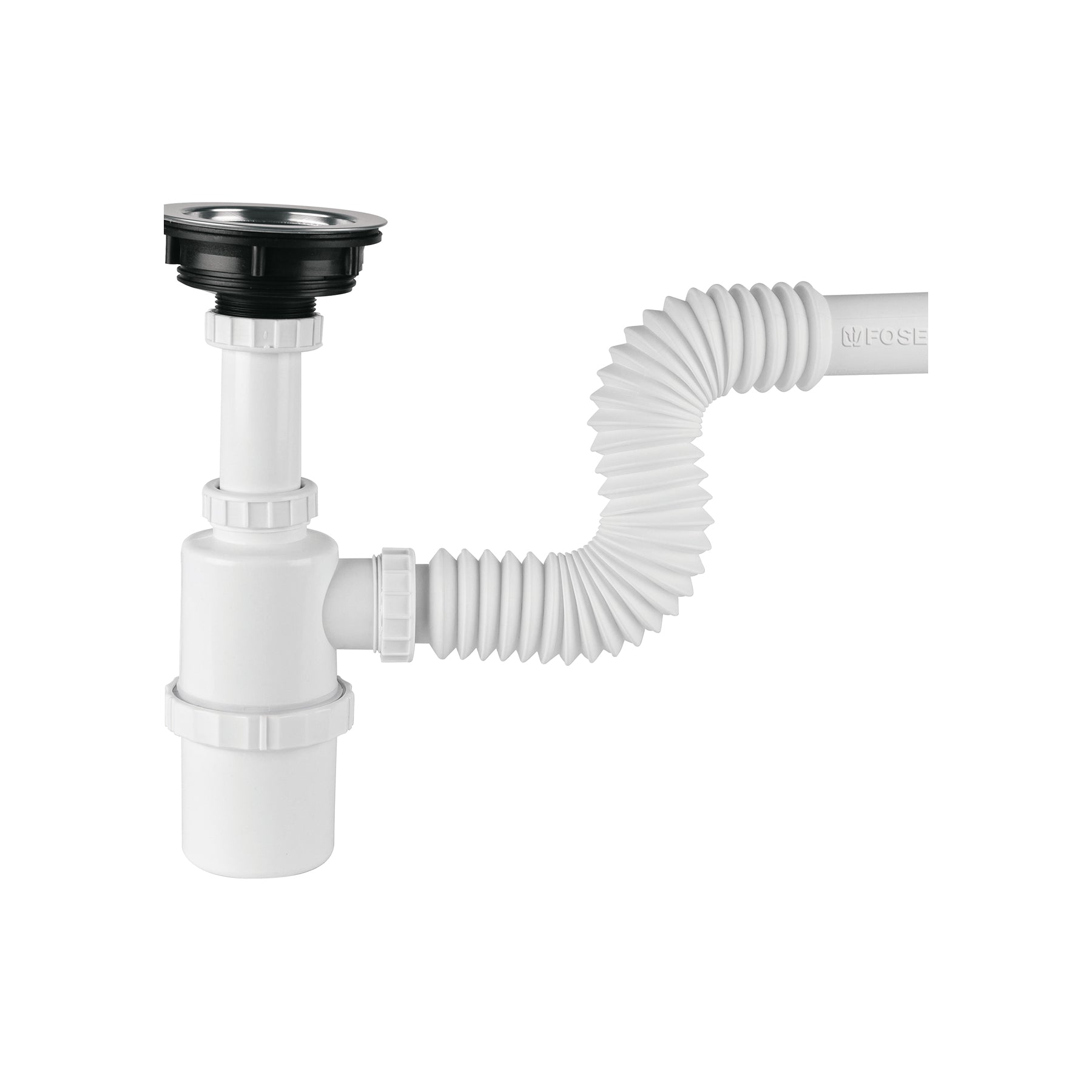 Foset CE-292, Céspol bote p/fregadero c/contracanasta, polipr, 1-1/2″