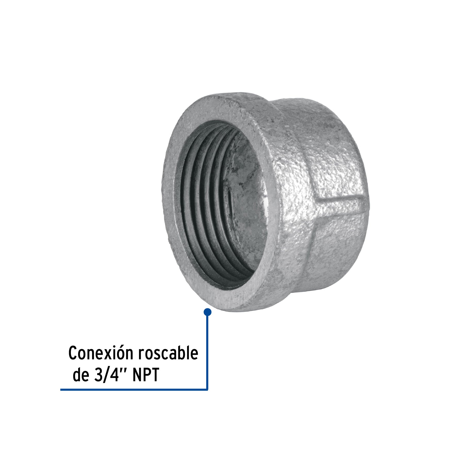 Foset CG-302, Tapón hembra de 3/4″, acero galvanizado