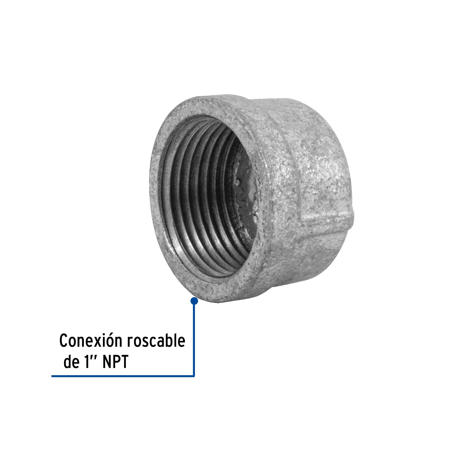 Foset CG-303, Tapón hembra de 1″, acero galvanizado