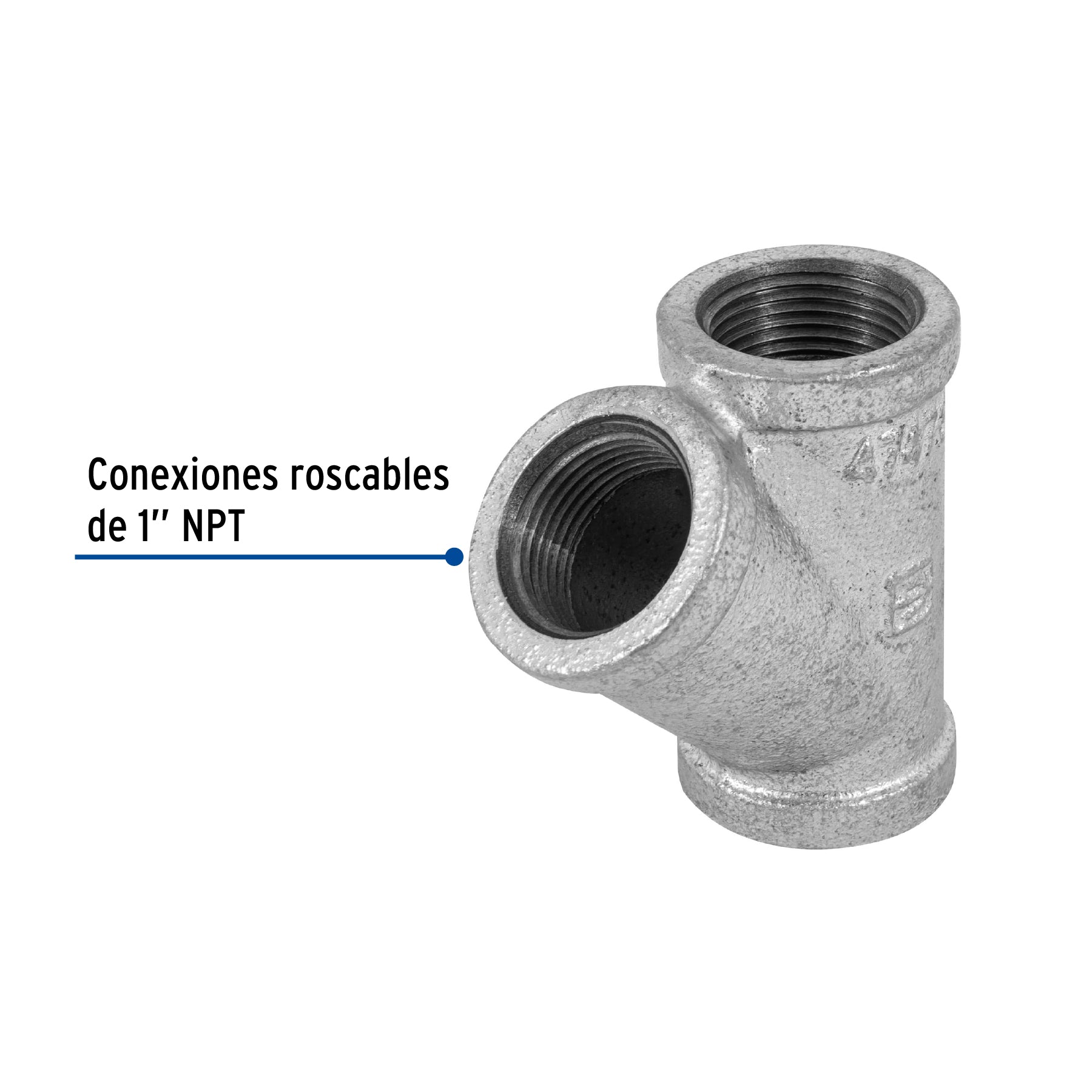 Foset CG-803, Yee sencilla de 1″, acero galvanizado