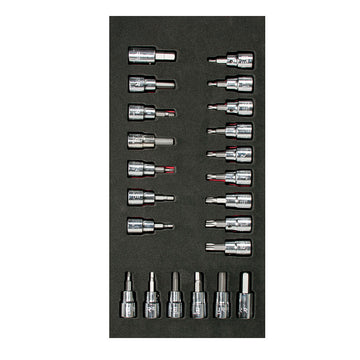Juego de dados cuadro de 3/8" varias puntas 22 piezas, CH108-C Urrea