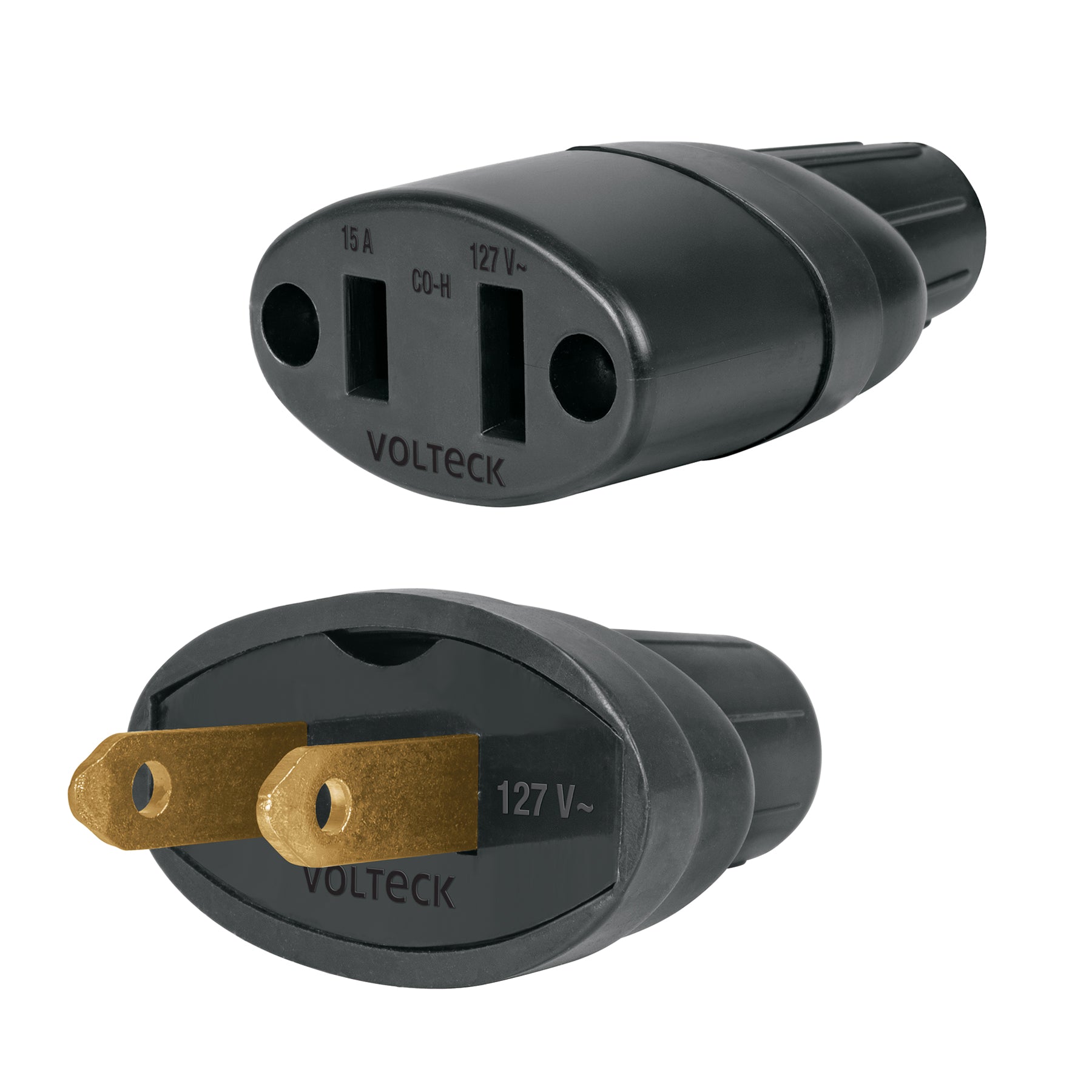 Volteck CL-COH, Clavija y contacto de hule, bolsa con 2 pzas