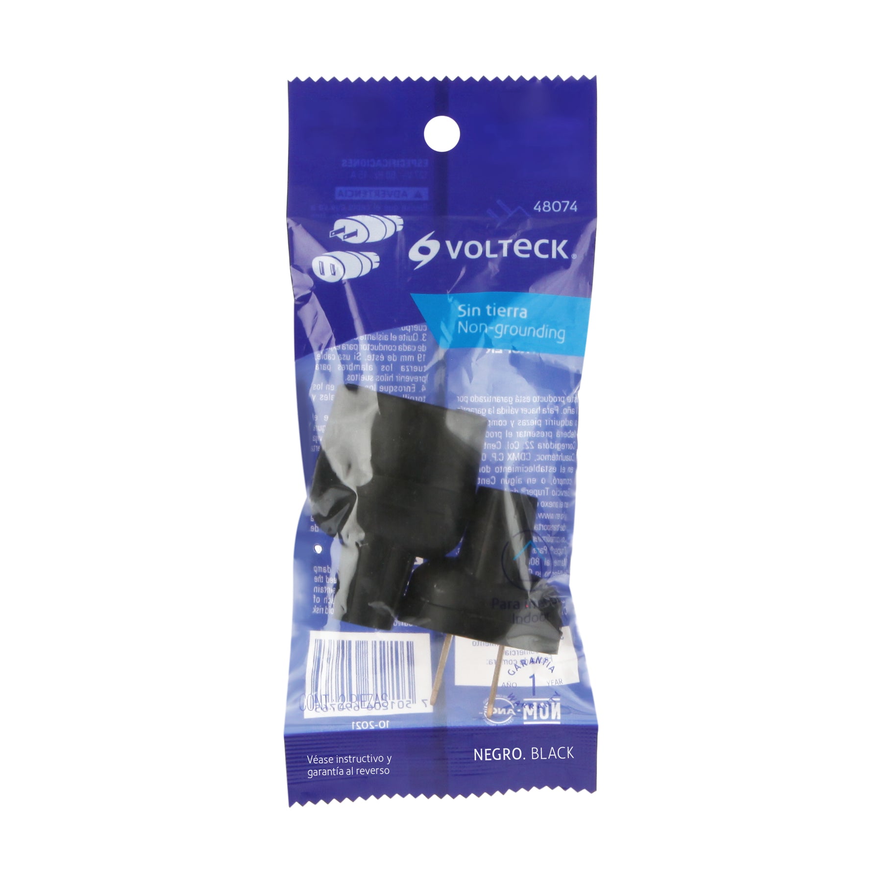 Volteck CL-COH, Clavija y contacto de hule, bolsa con 2 pzas