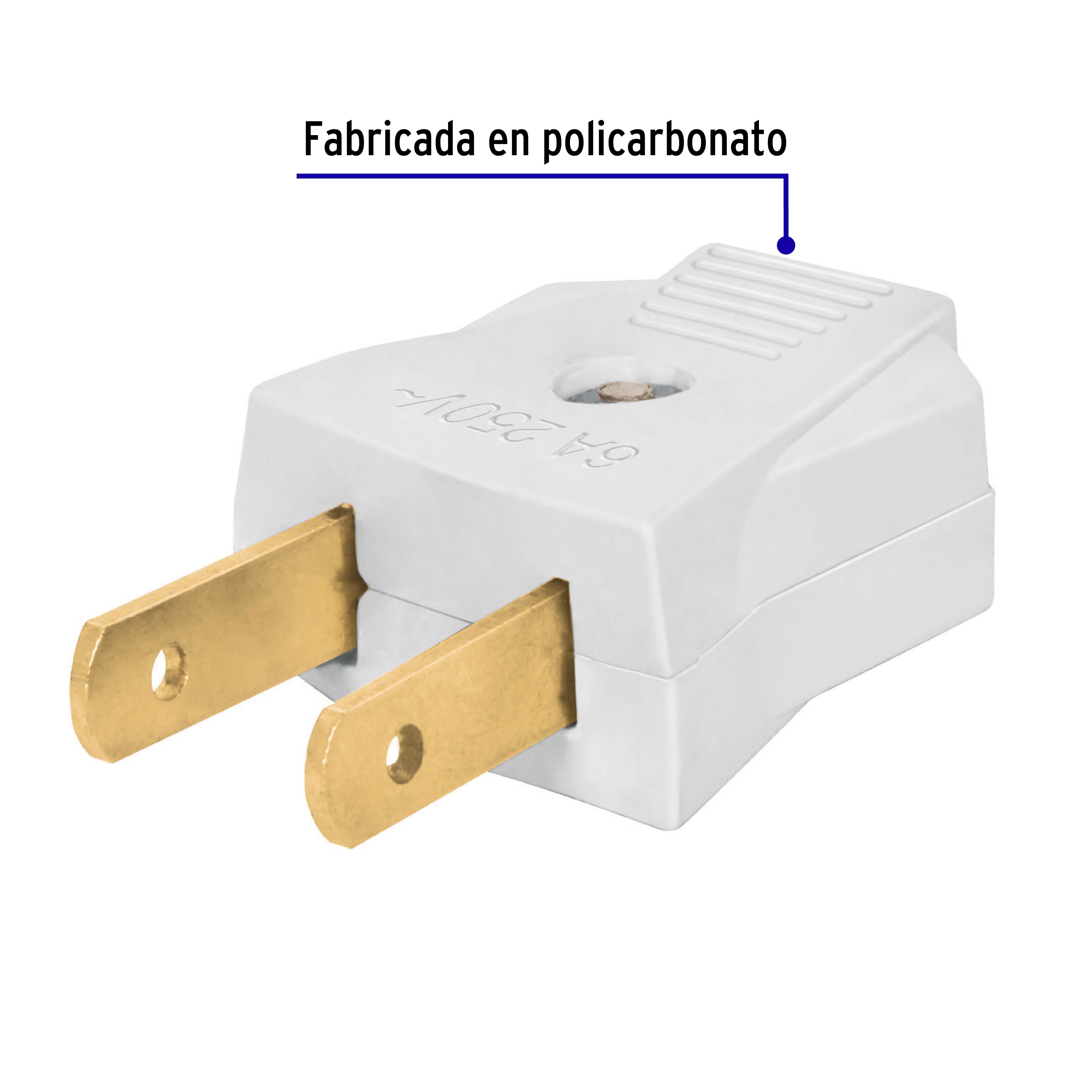 Volteck CL-PL, 2 Clavijas planas de ABSeconómicas