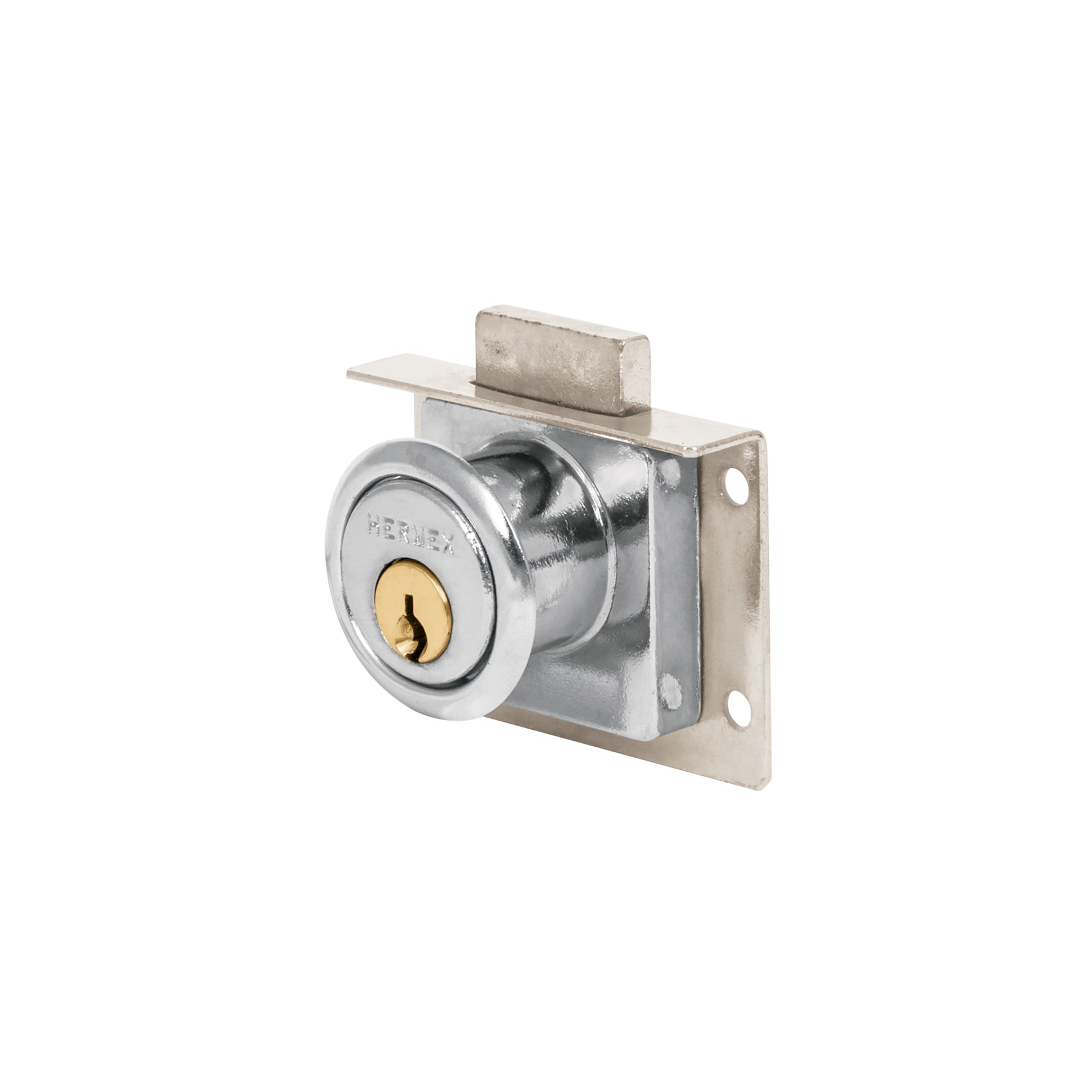 Hermex CM-24C, Cerradura para mueble, acción vertical, modelo 24, acabado en cromo