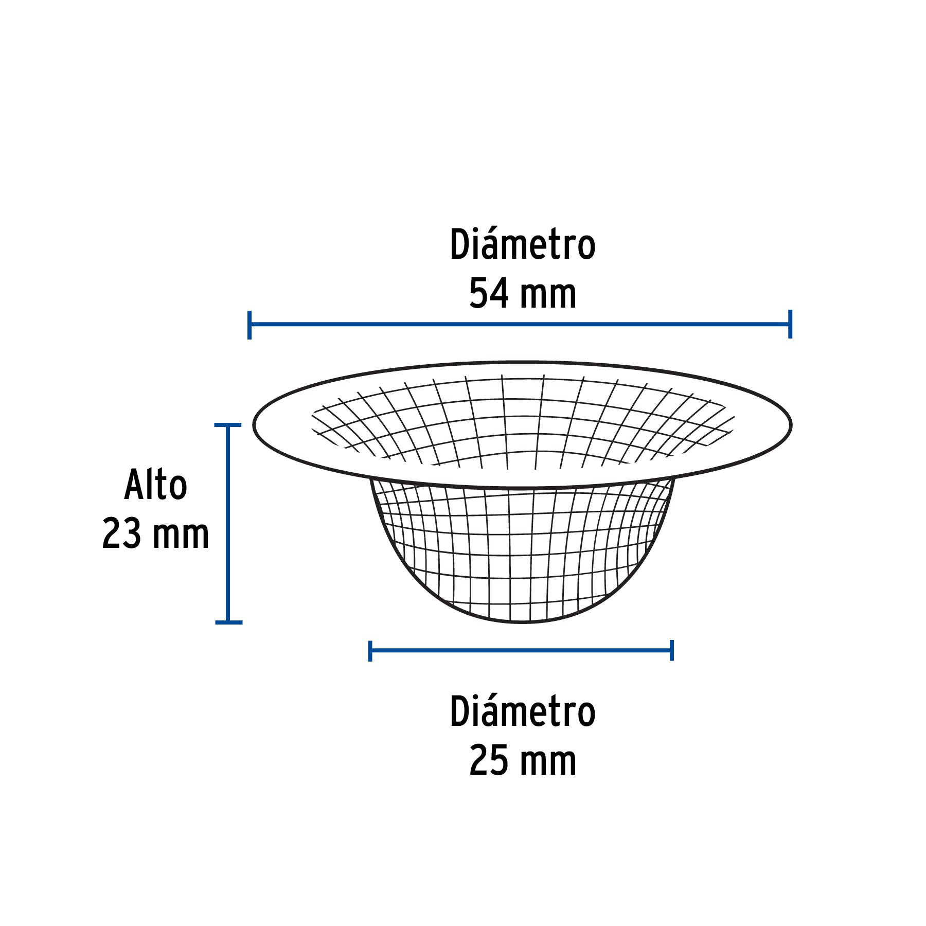 Foset COMA-1/2, Canastilla - malla 1/2″ para lavabo