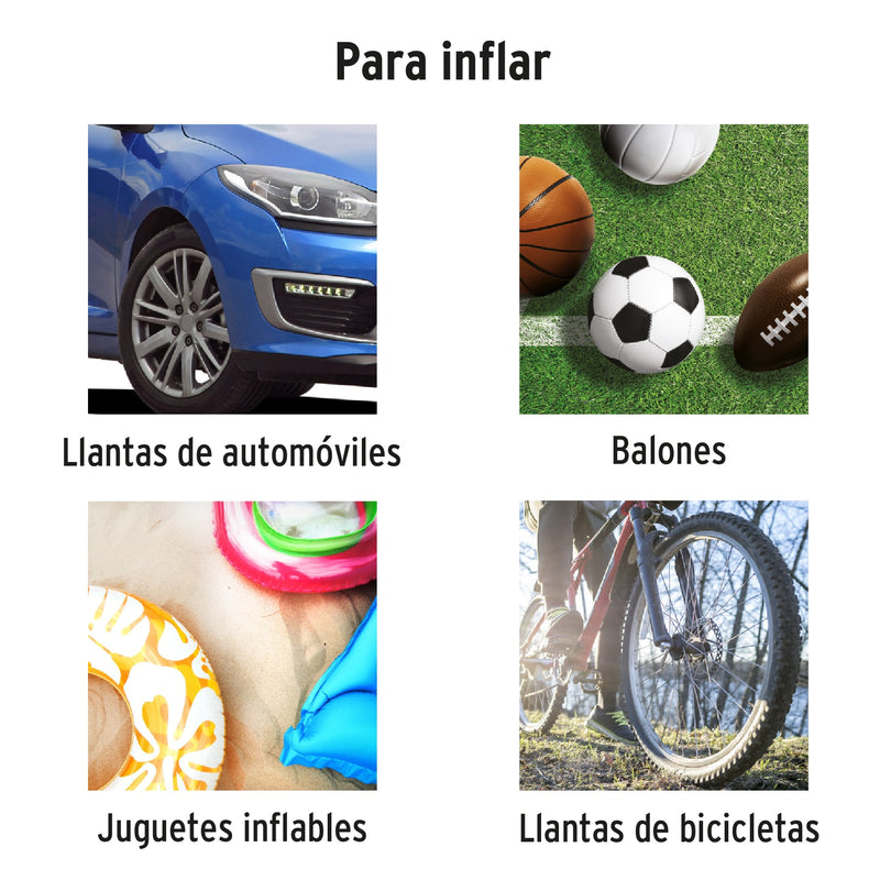 Compresor de aire portátil 12 V para auto con maletín modelo COMP-12 - Carzamo.com