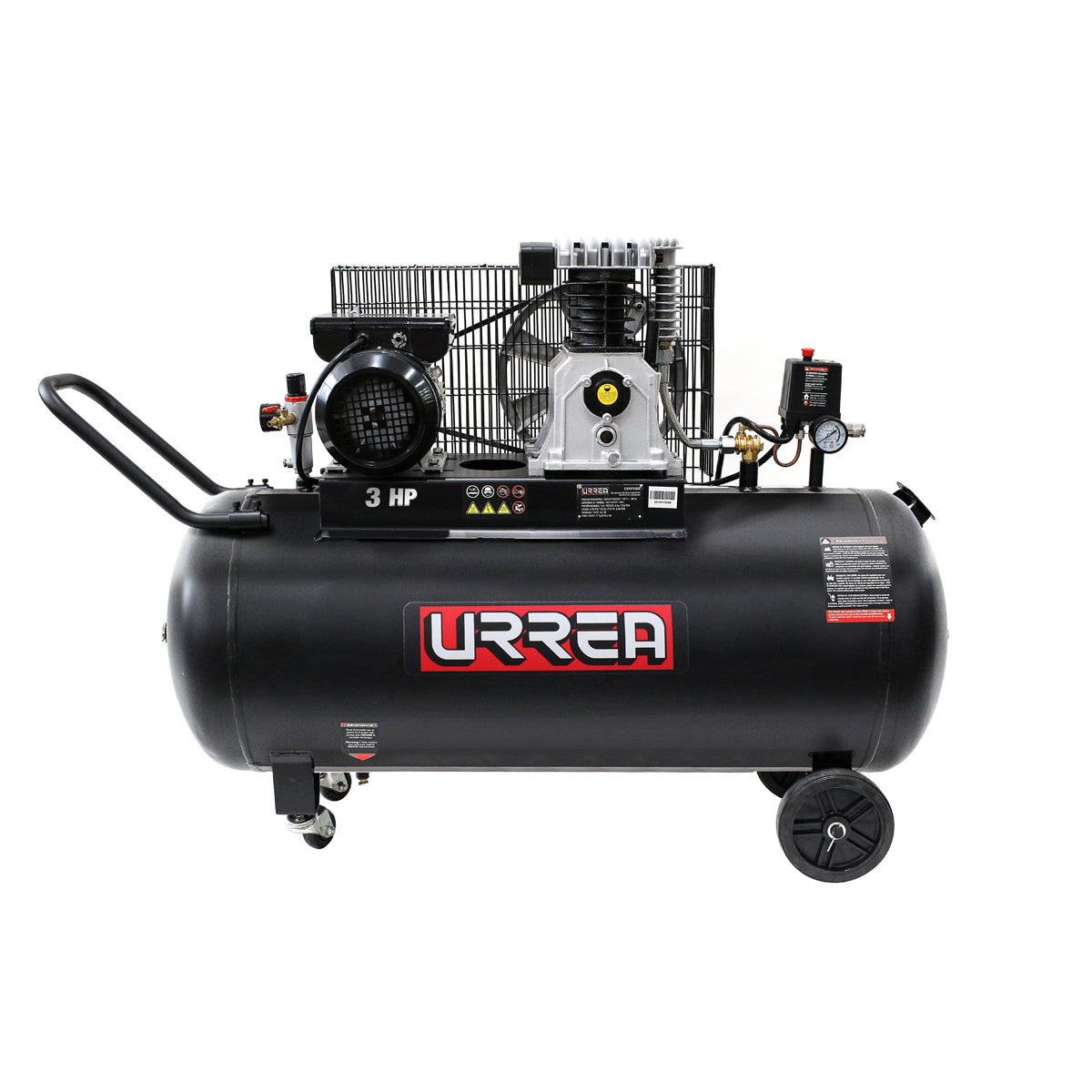 Compresor de aire eléctrico lubricado 200L, 3HP, 127V Urrea
