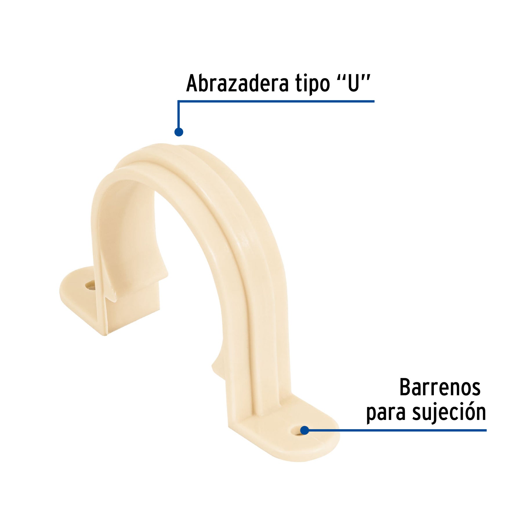 Abrazadera tipo 'U' CPVC 1-1/2' Foset