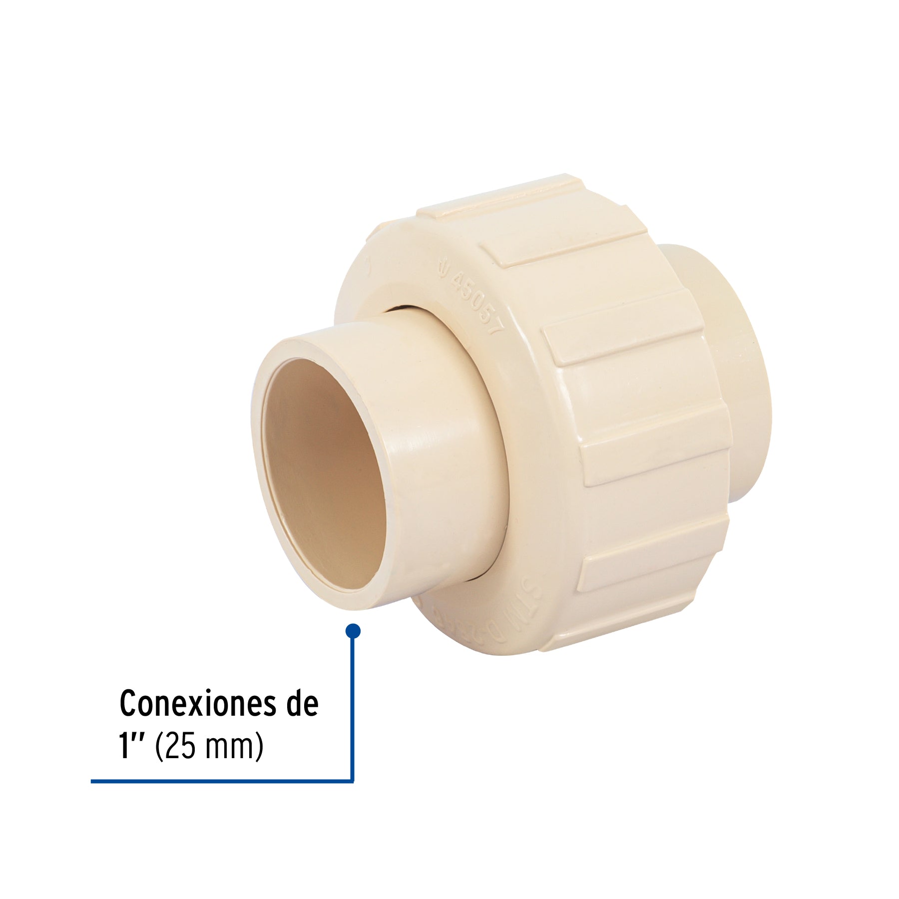Foset Hidroflow CPVC-973, Tuerca unión lisa de CPVC, 1″