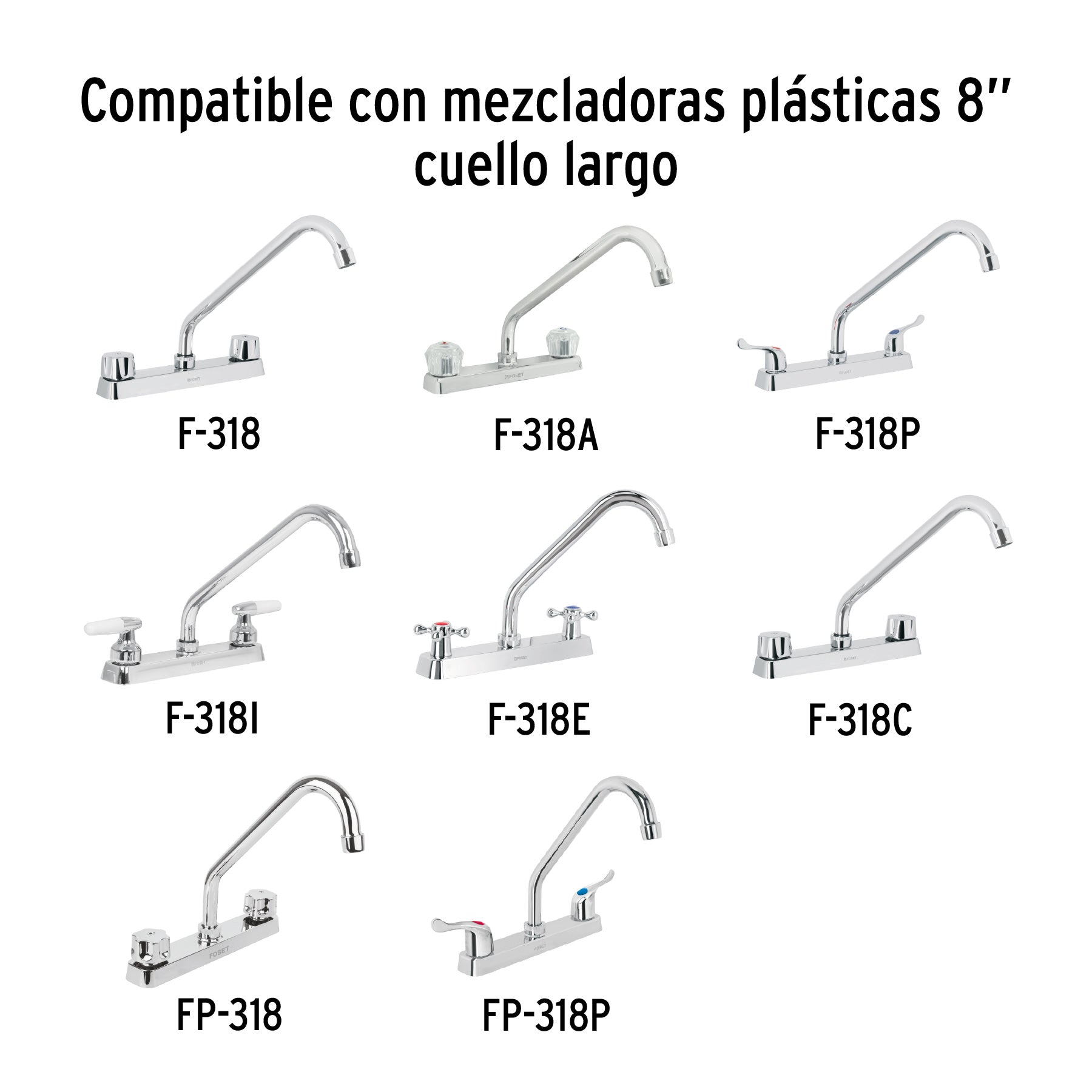 Foset Basic CR-318, Cuello largo para mezcladora